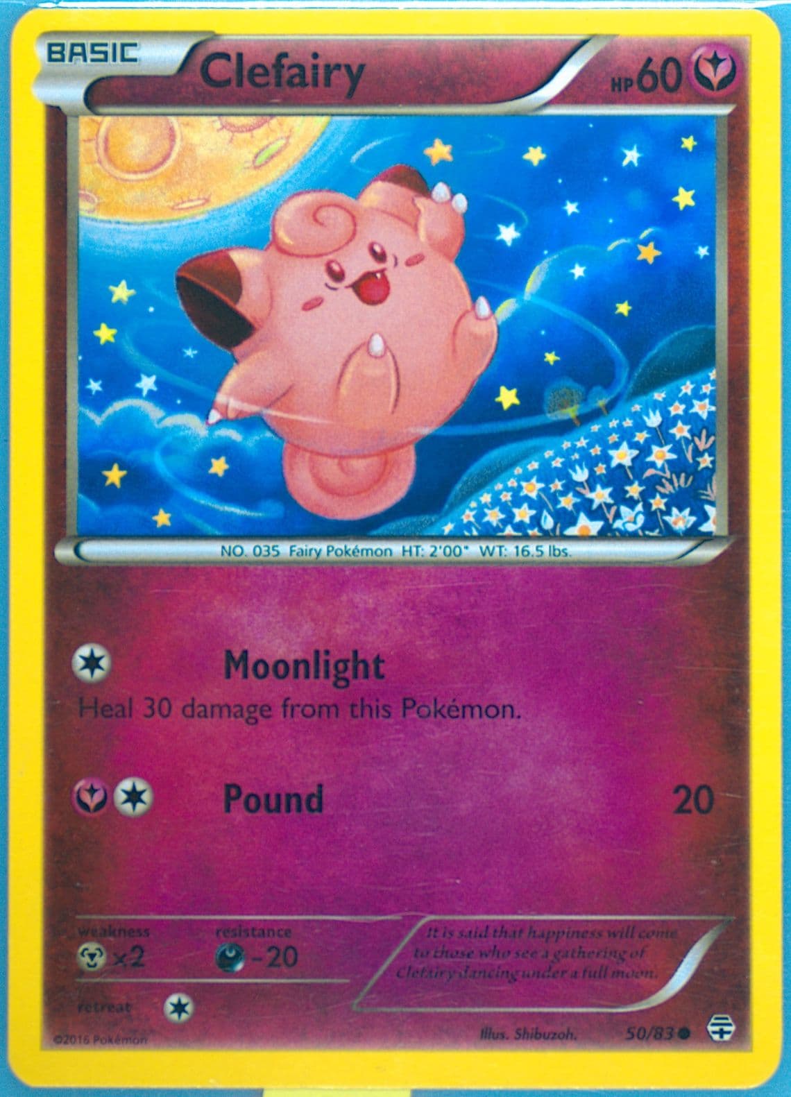 Clefairy (50) 2016 Pokemon XY Generations