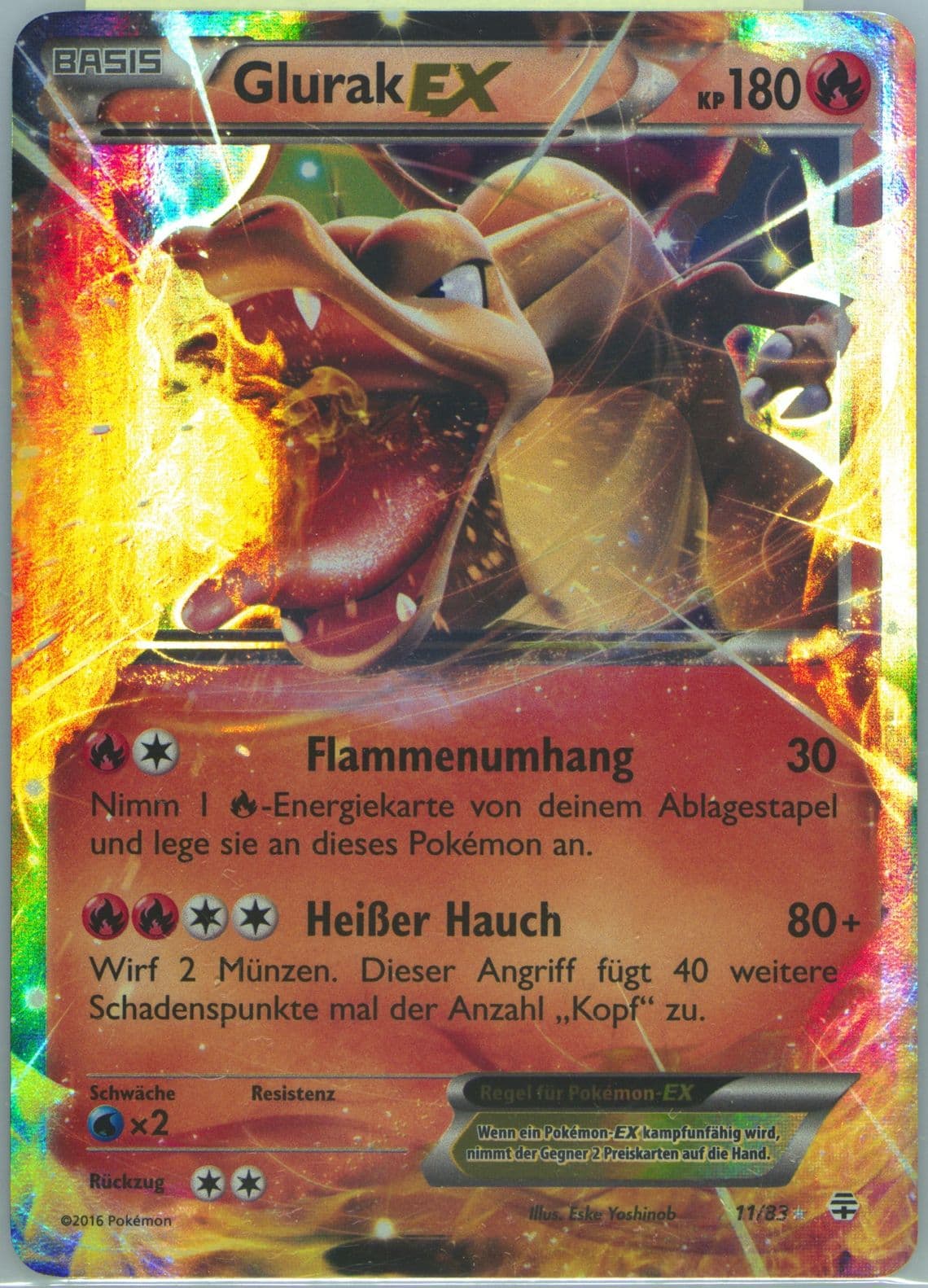Glurak EX German (11) 2016 Pokemon XY Generations
