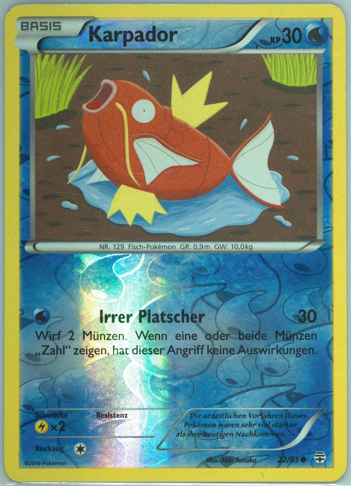 Karpador-Reverse Foil German (22) 2016 Pokemon XY Generations
