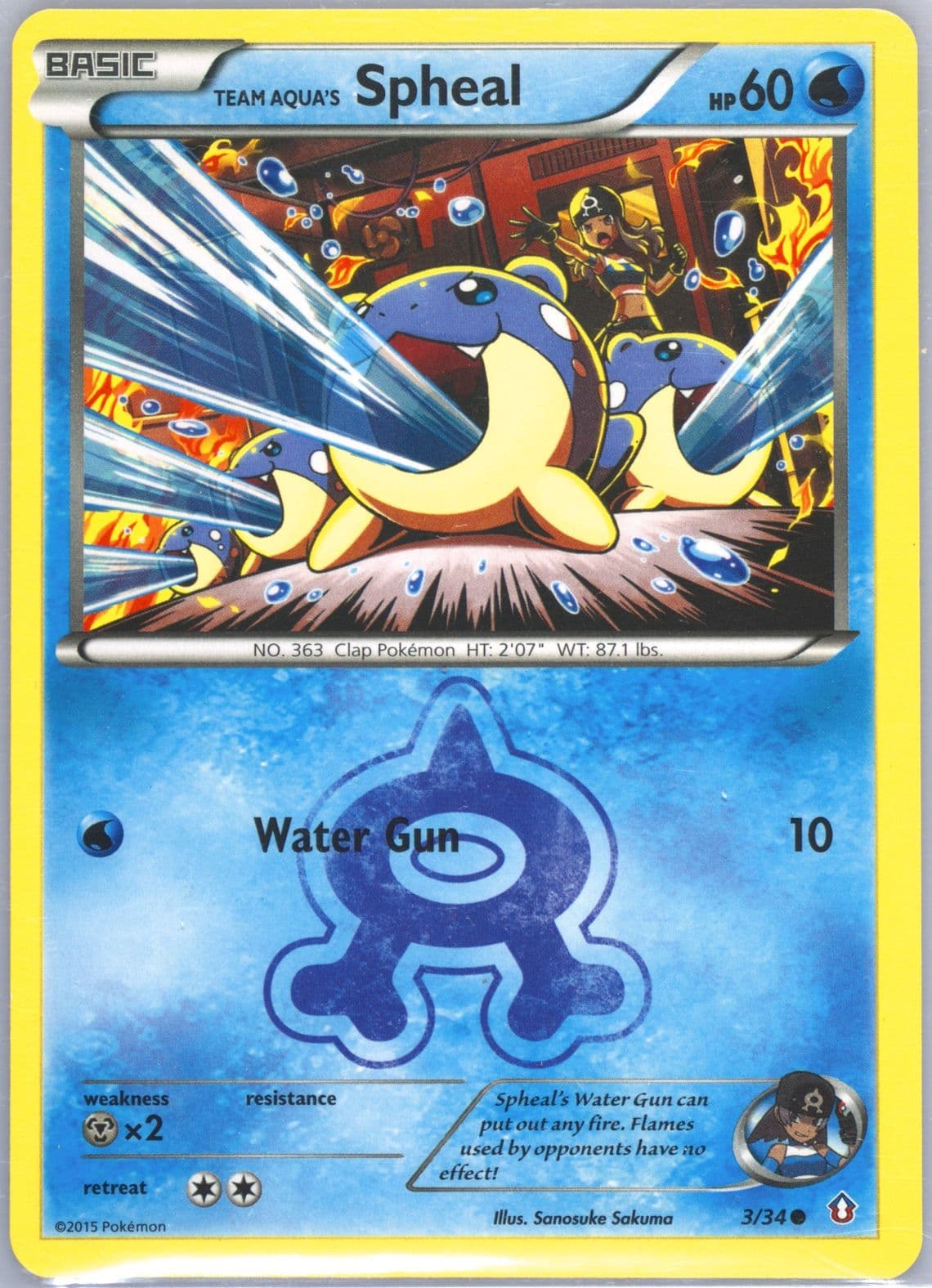 Team Aqua's Spheal (3) 2015 Pokemon XY Double Crisis