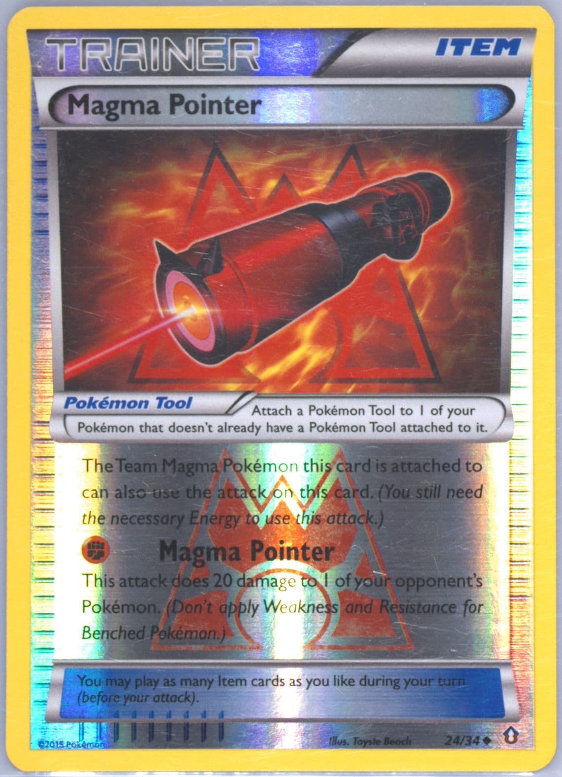 Magma Pointer-Reverse Foil (24) 2015 Pokemon XY Double Crisis