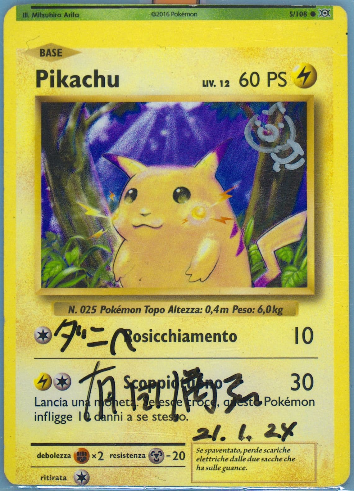 Pikachu Italian (35) 2016 Pokemon XY Evolutions