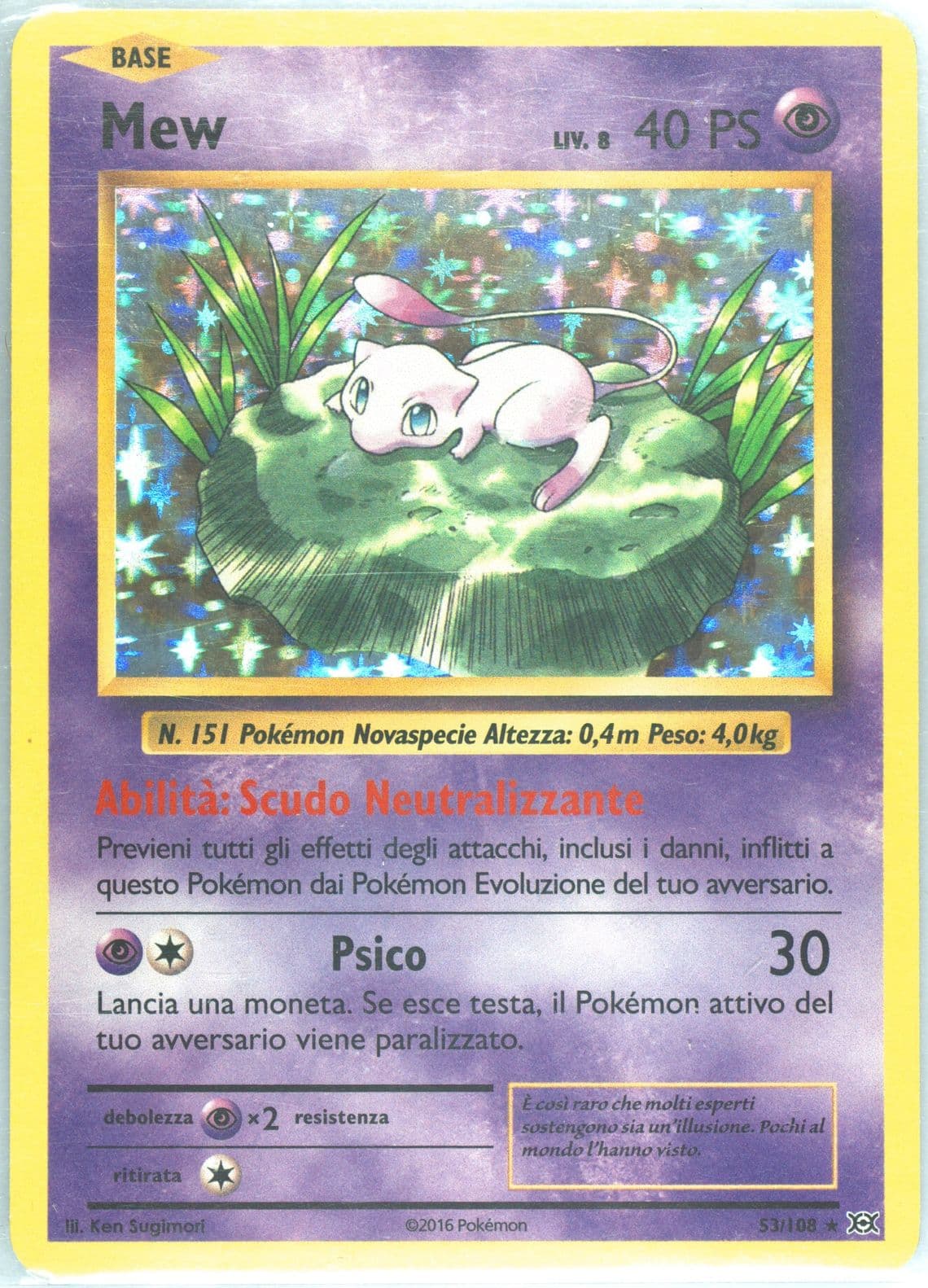 Mew-Holo Italian (53) 2016 Pokemon XY Evolutions