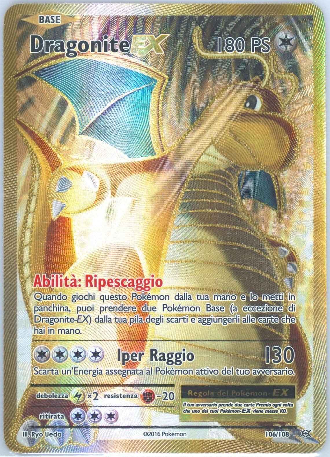 Full Art/Dragonite EX Italian (106) 2016 Pokemon XY Evolutions