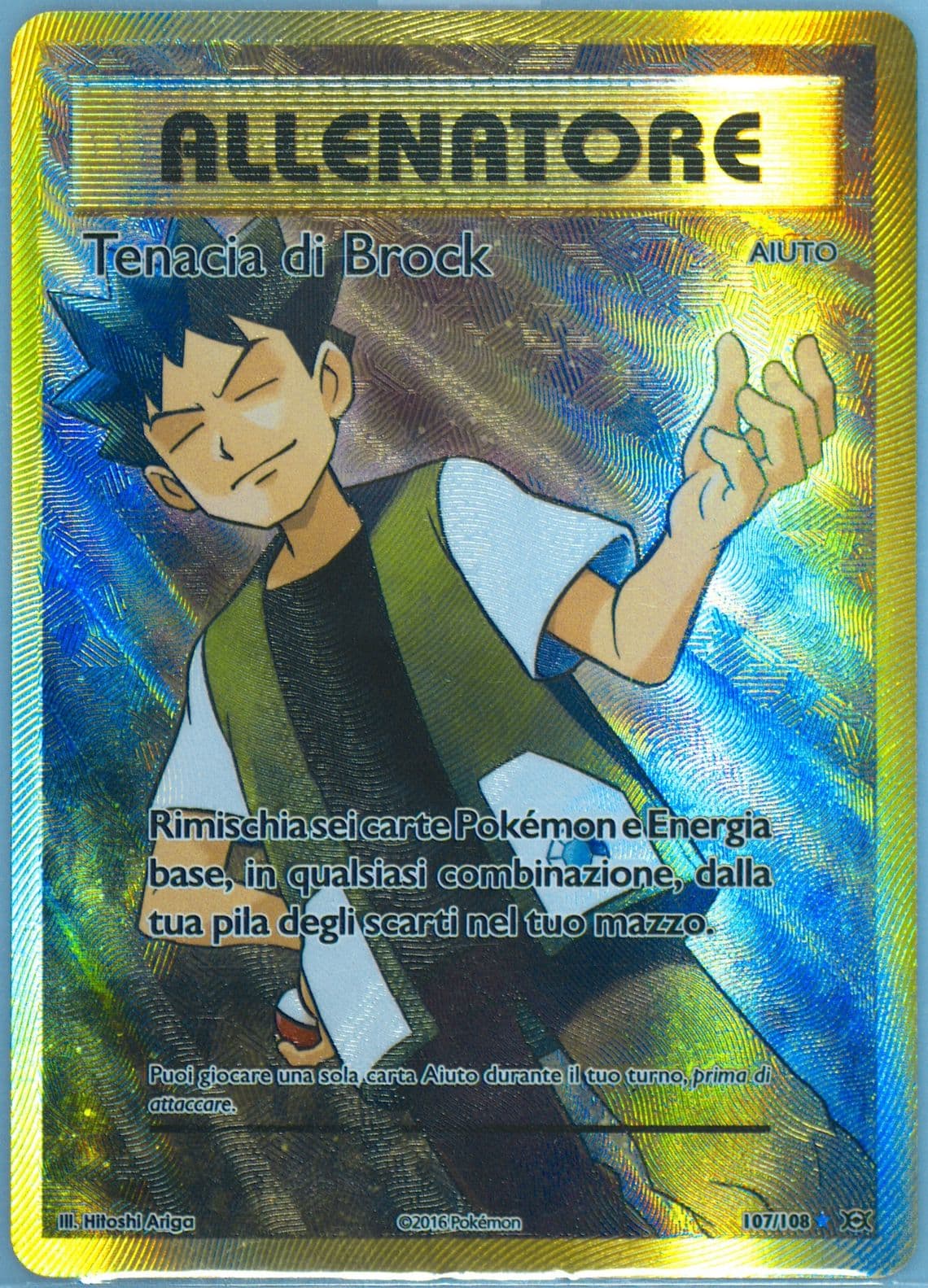 Full Art/Tenacia DI Brock Italian (107) 2016 Pokemon XY Evolutions