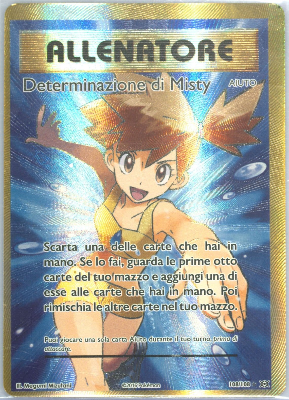 Full Art/Determinazione DI Misty Italian (108) 2016 Pokemon XY Evolutions