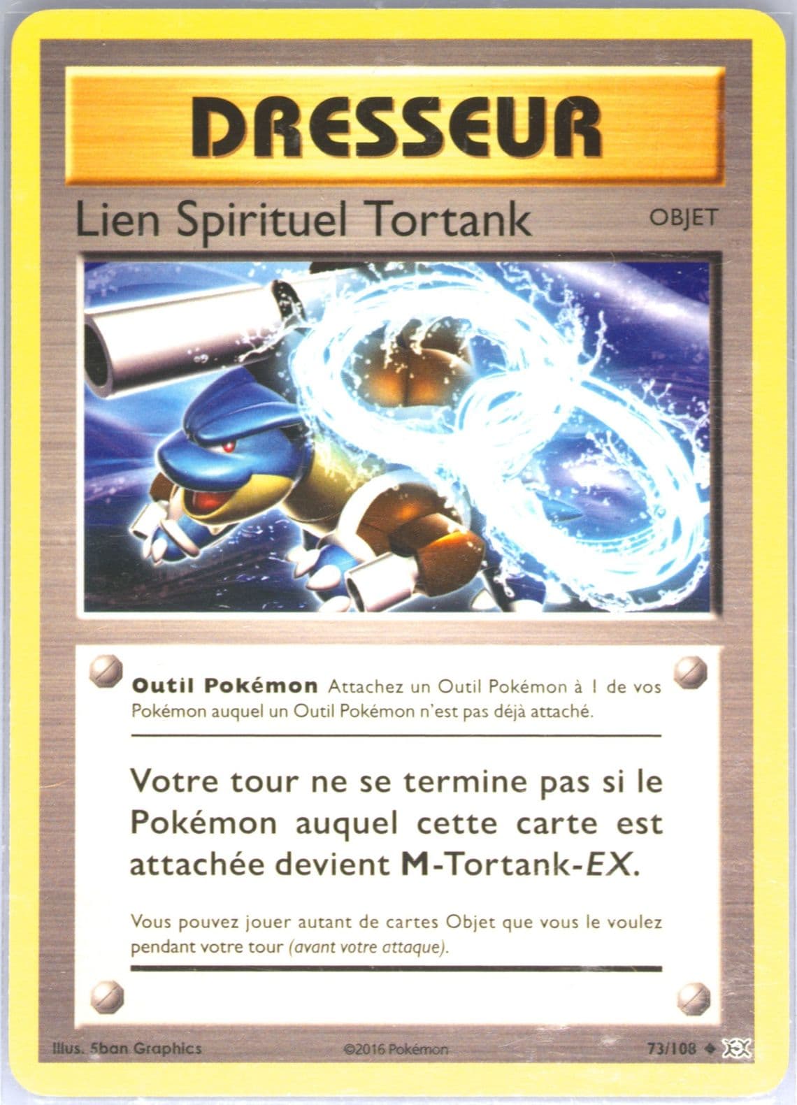 Lien Spirituel Tortank French (73) 2016 Pokemon XY Evolutions