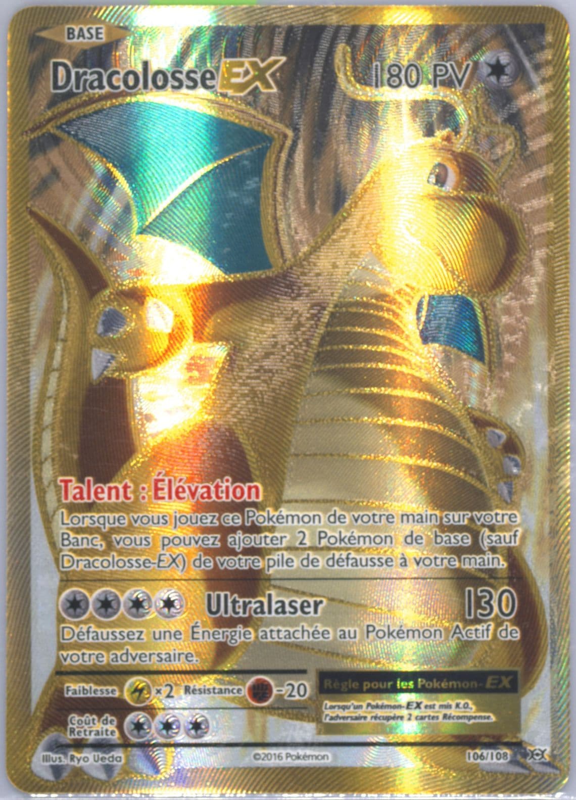 Full Art/Dracolosse EX French (106) 2016 Pokemon XY Evolutions