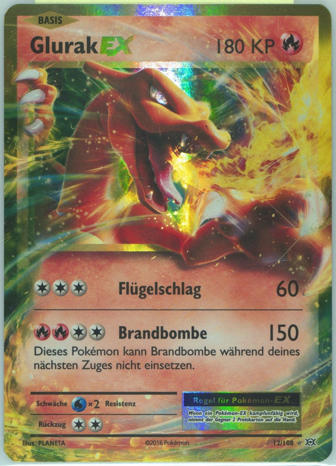 Glurak EX German (12) 2016 Pokemon XY Evolutions