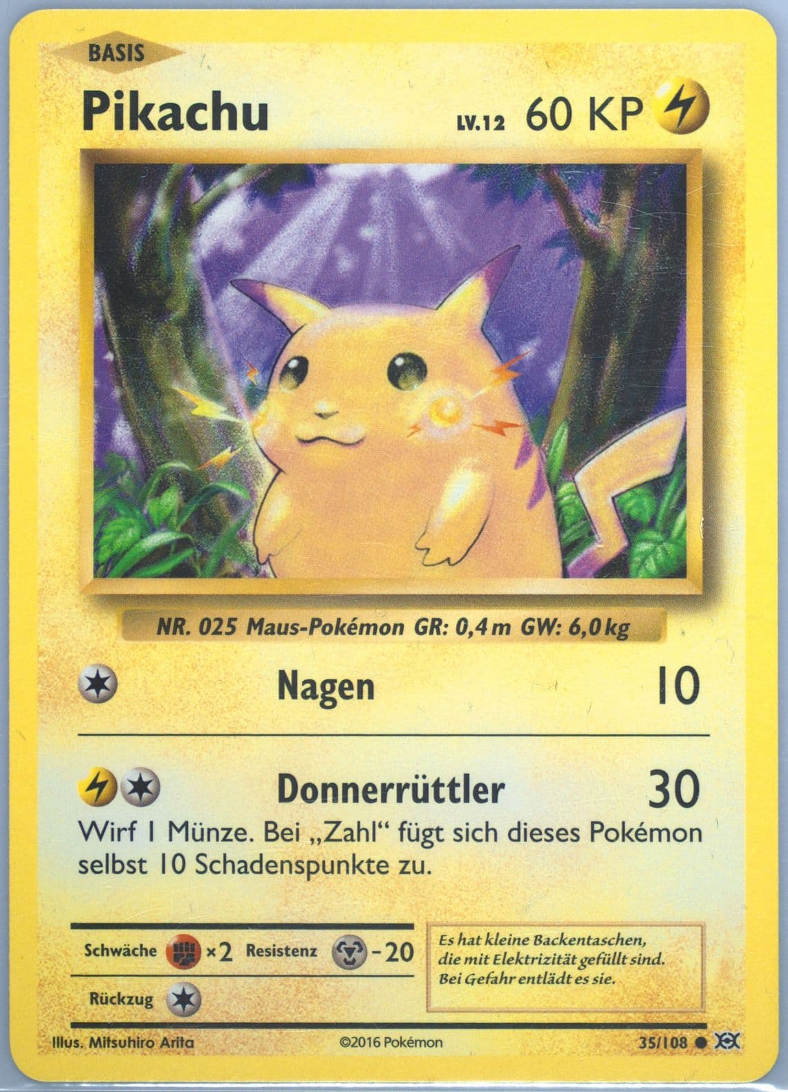 Pikachu German (35) 2016 Pokemon XY Evolutions