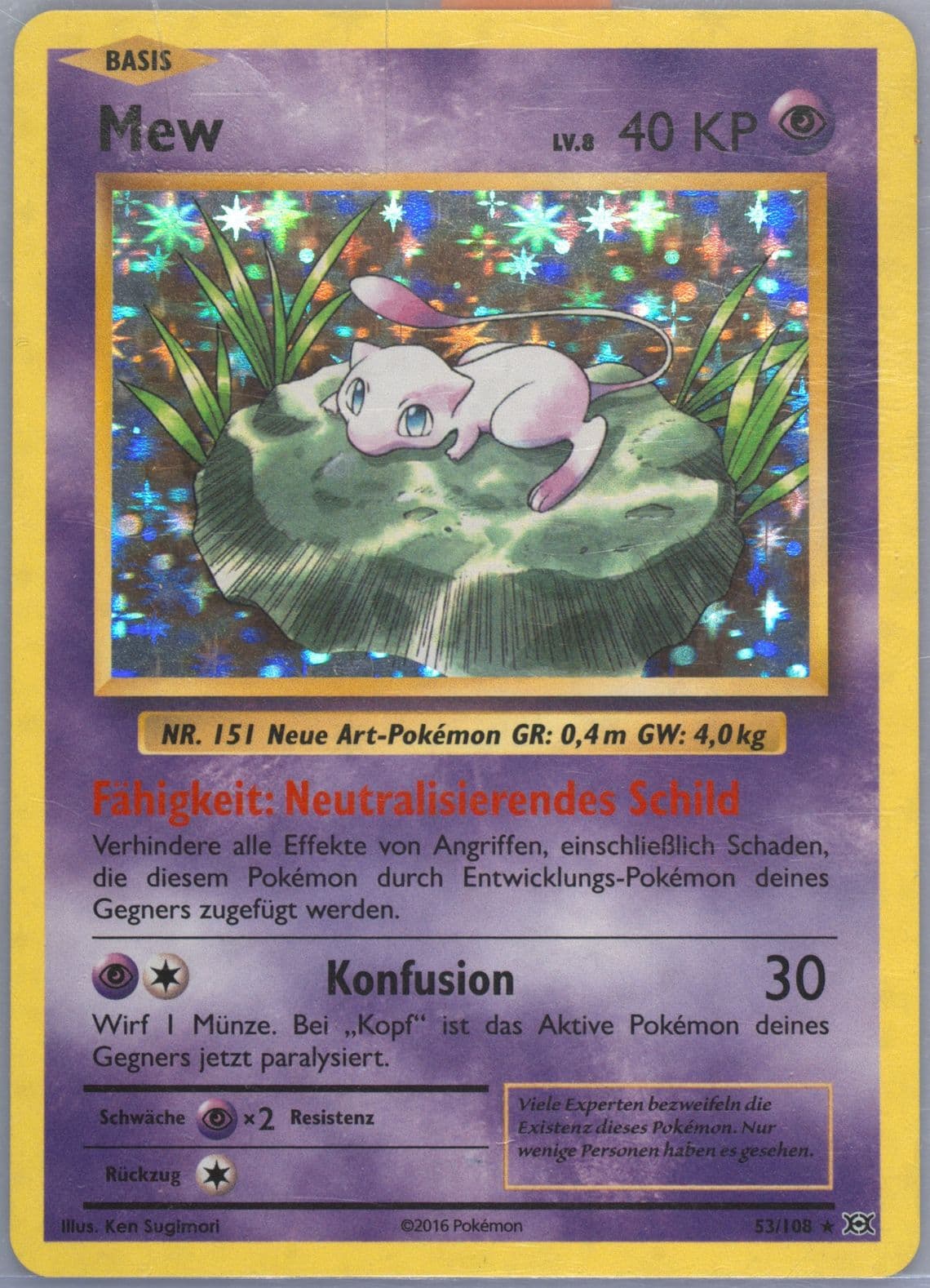 Mew-Holo German (53) 2016 Pokemon XY Evolutions