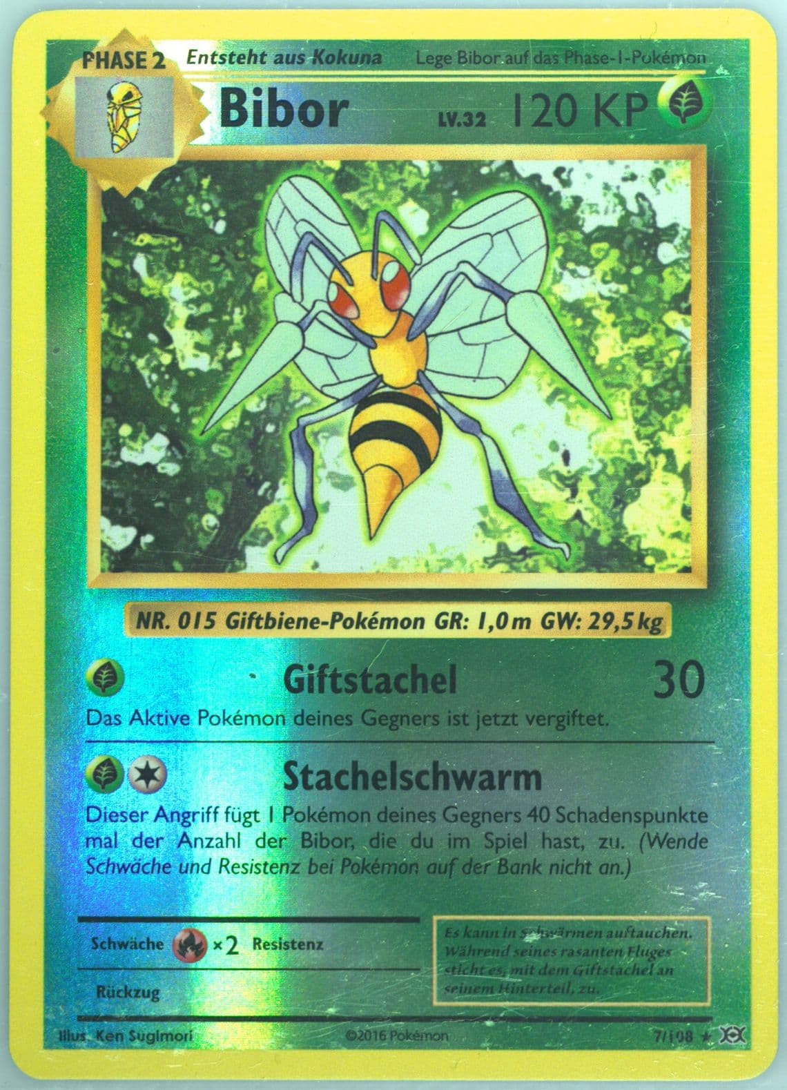 Bibor-Reverse Foil German (7) 2016 Pokemon XY Evolutions