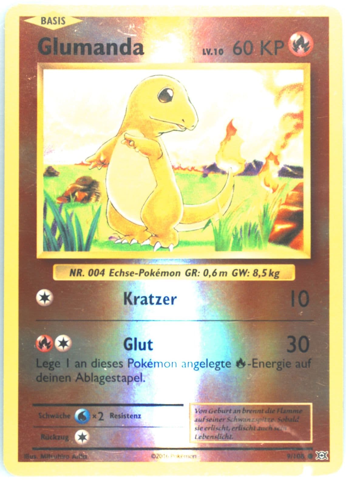 Glumanda-Reverse Foil German (9) 2016 Pokemon XY Evolutions