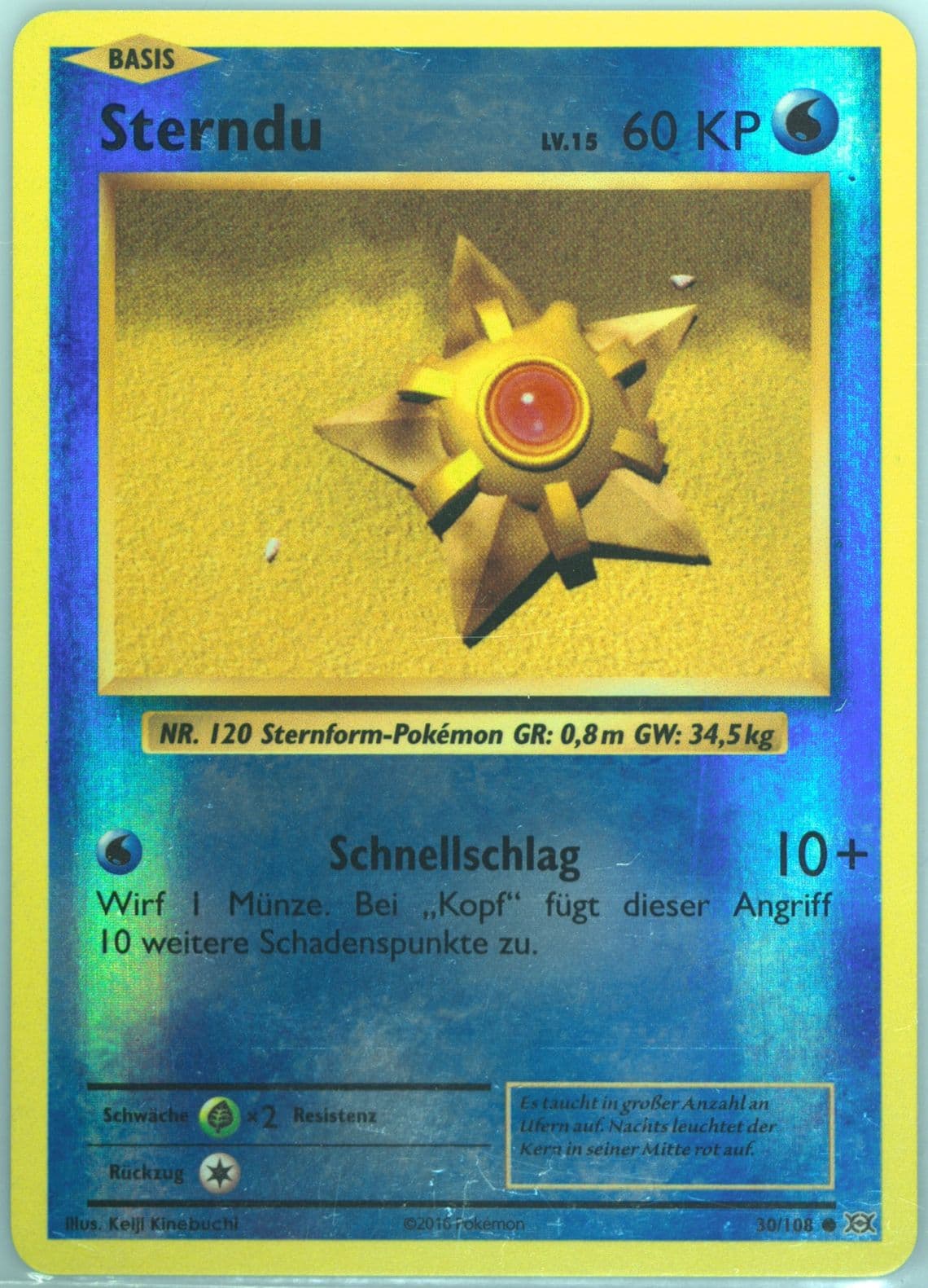 Sterndu-Reverse Foil German (30) 2016 Pokemon XY Evolutions