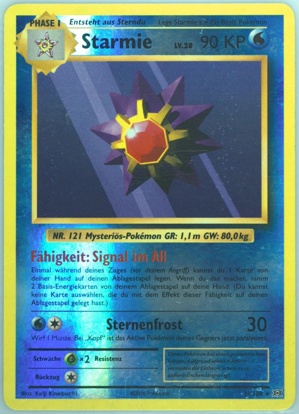 Starmie-Reverse Foil German (31) 2016 Pokemon XY Evolutions