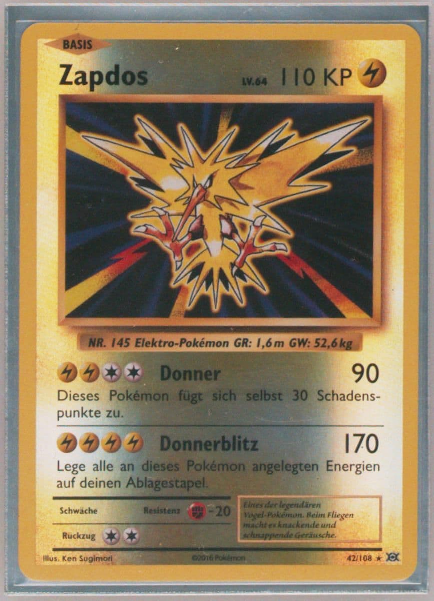 Zapdos-Reverse Foil German (42) 2016 Pokemon XY Evolutions