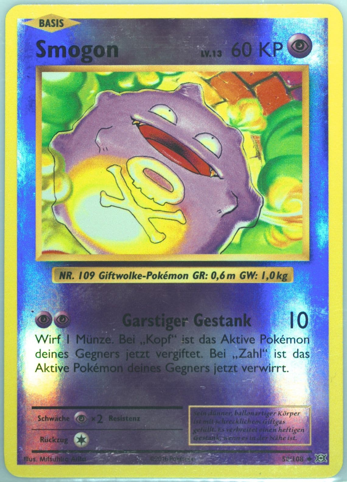 Smogon-Reverse Foil German (50) 2016 Pokemon XY Evolutions