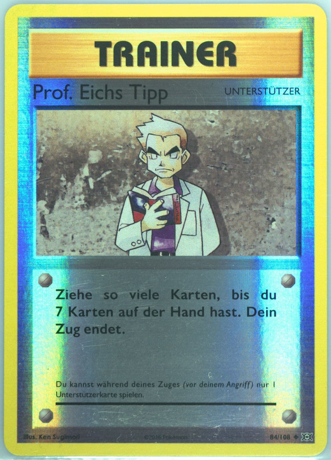 Prof. Eichs Tipp-Reverse Foil German (84) 2016 Pokemon XY Evolutions