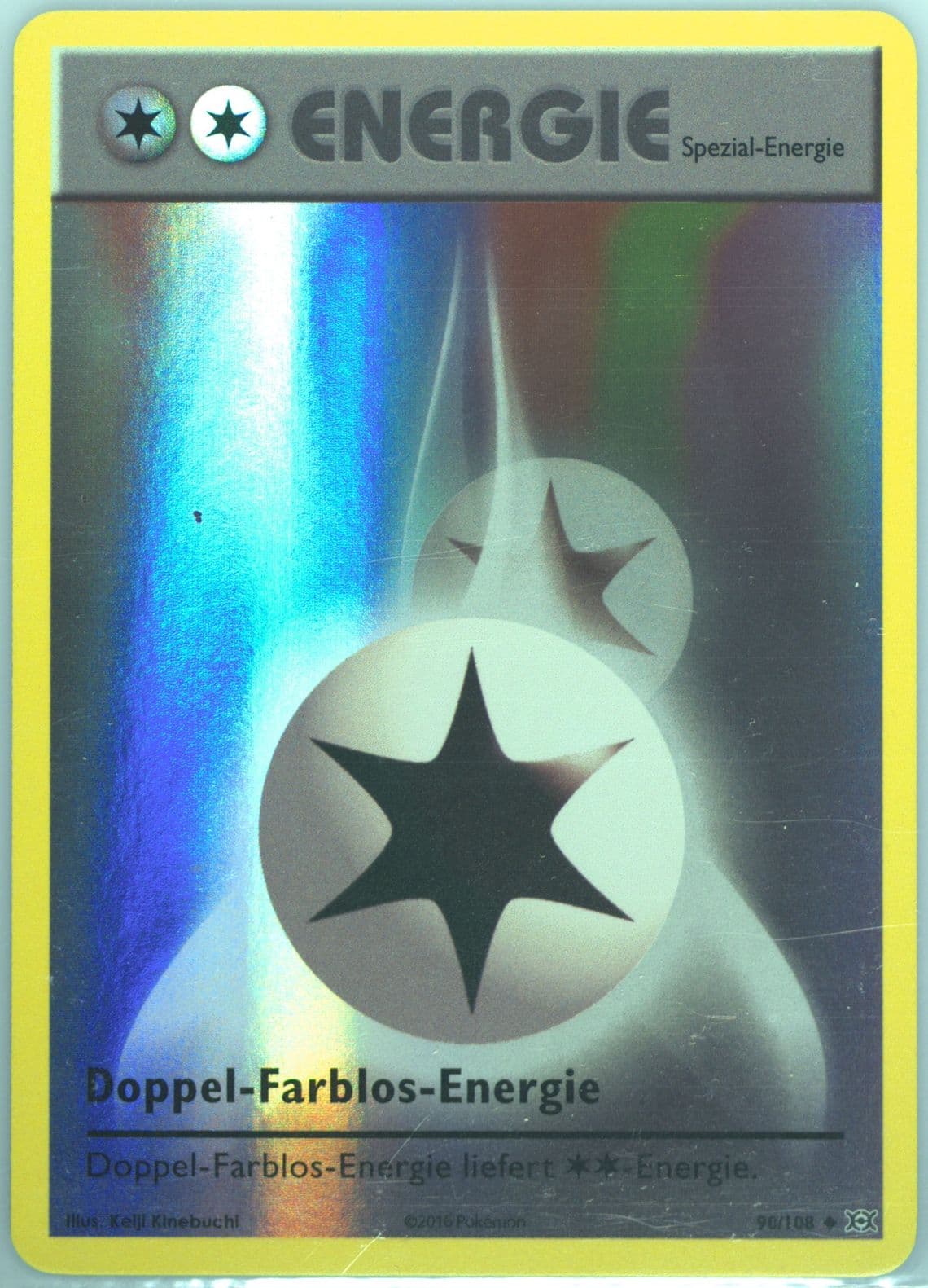Doppel-Farblos-Energie-Reverse Foil German (90) 2016 Pokemon XY Evolutions