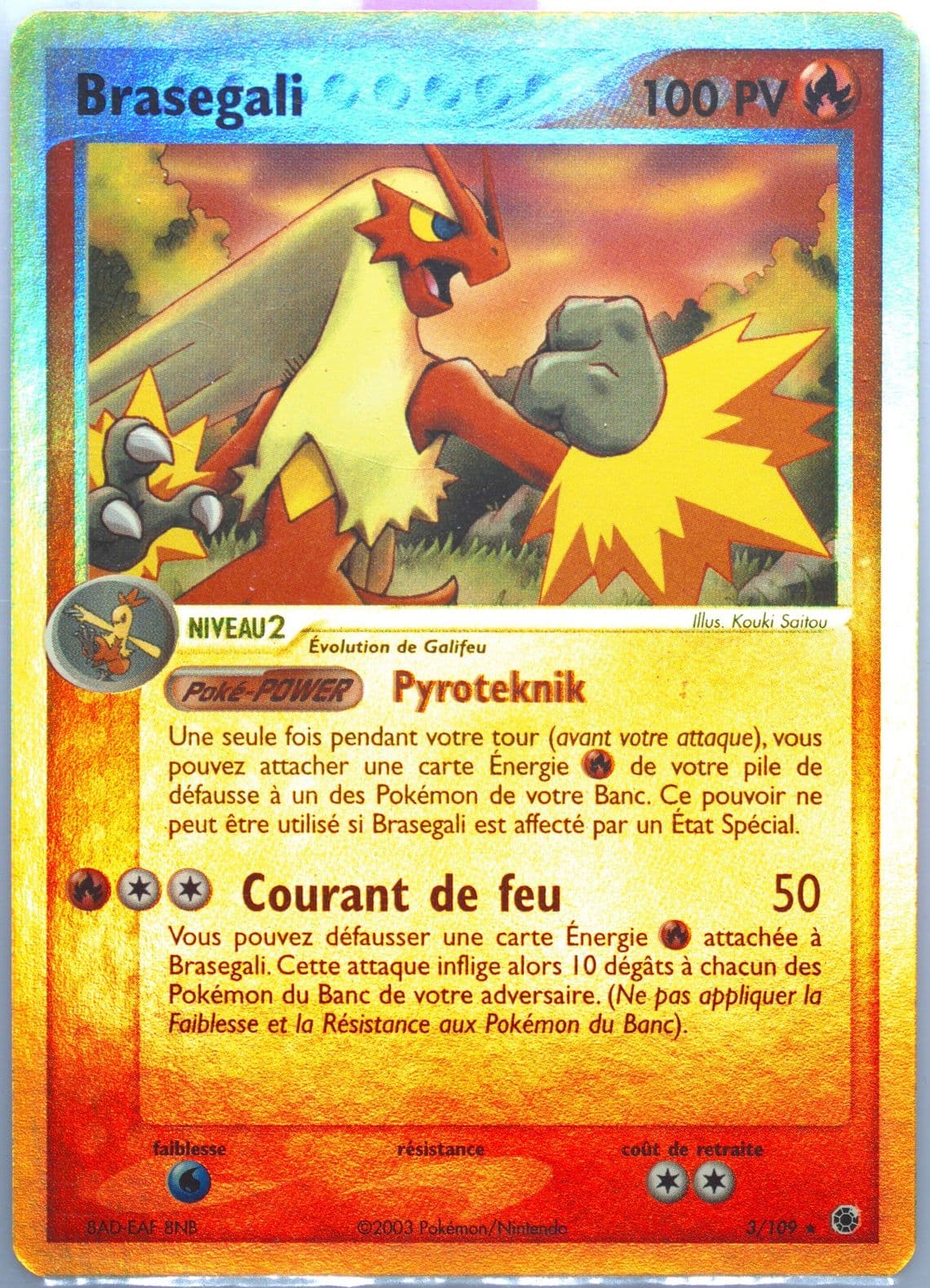 Brasegali-Reverse Foil French (3) 2003 Pokemon EX Ruby & Sapphire