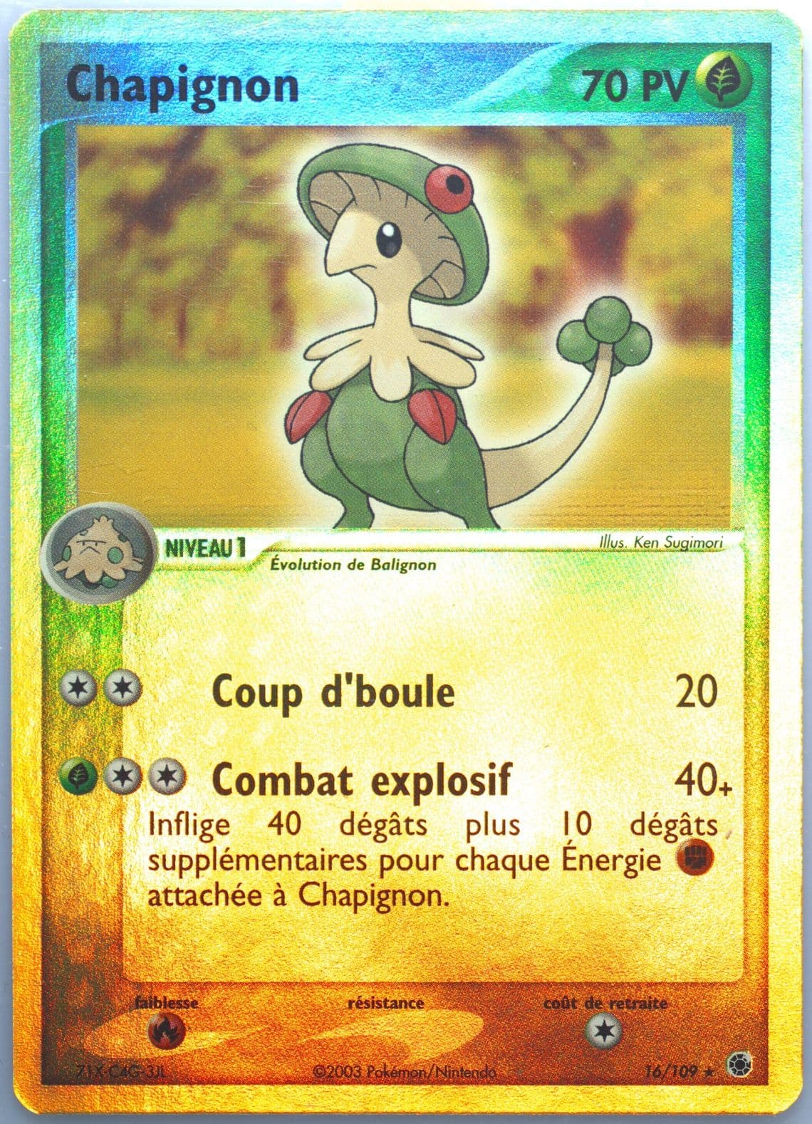 Chapignon-Reverse Foil French (16) 2003 Pokemon EX Ruby & Sapphire