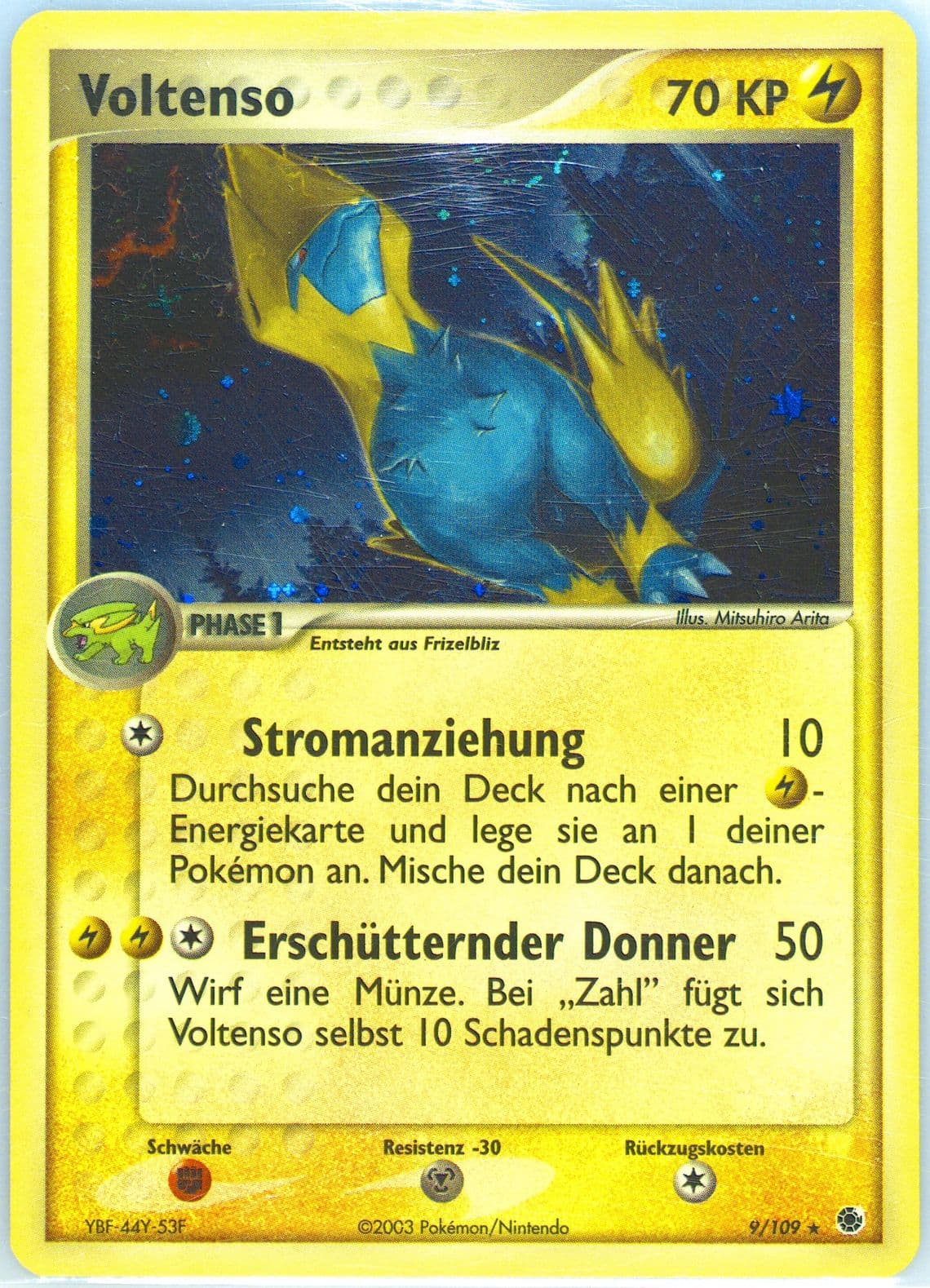 Voltenso-Holo (9) 2004 Pokemon German EX Ruby & Sapphire