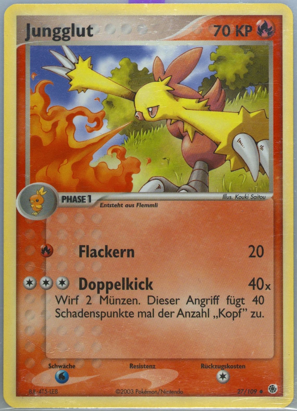 Jungglut (27) 2004 Pokemon German EX Ruby & Sapphire
