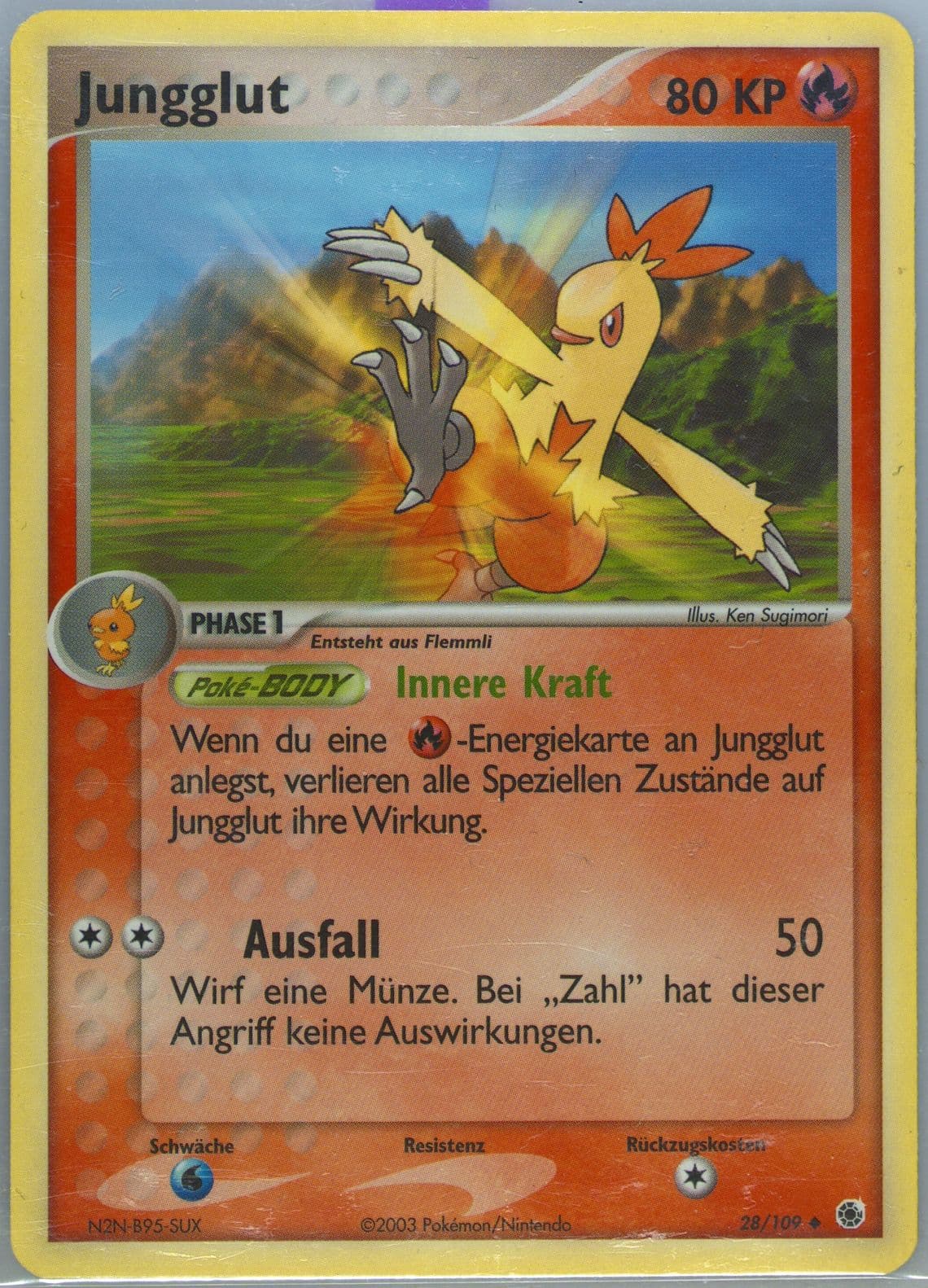 Jungglut (28) 2004 Pokemon German EX Ruby & Sapphire