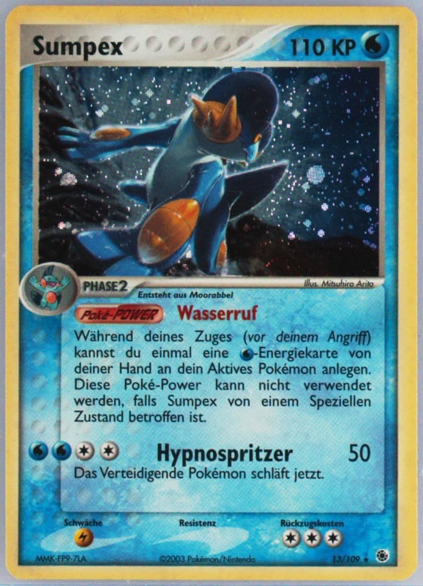 Sumpex-Reverse Foil (13) 2004 Pokemon German EX Ruby & Sapphire