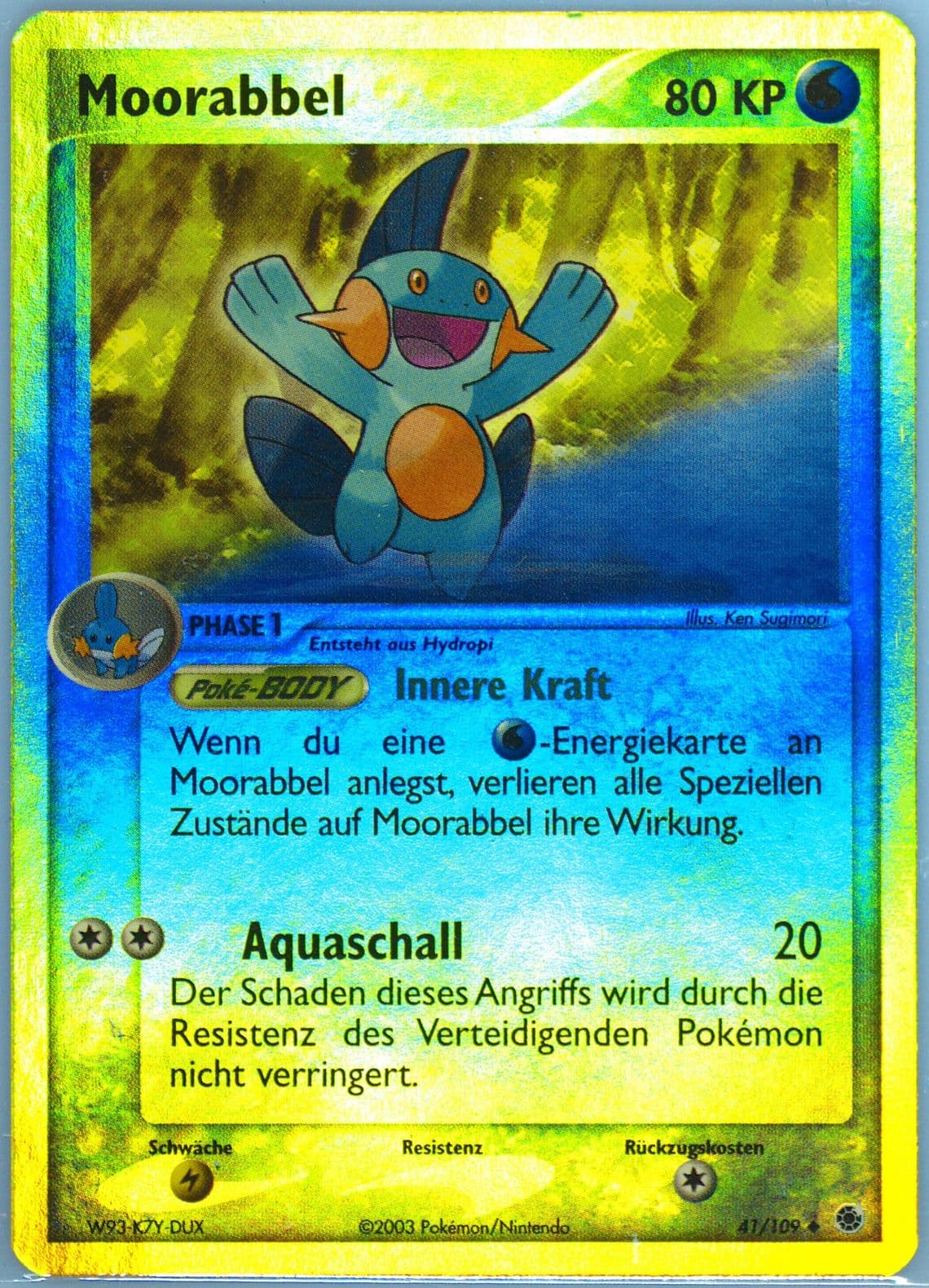 Moorabbel-Reverse Foil (41) 2004 Pokemon German EX Ruby & Sapphire