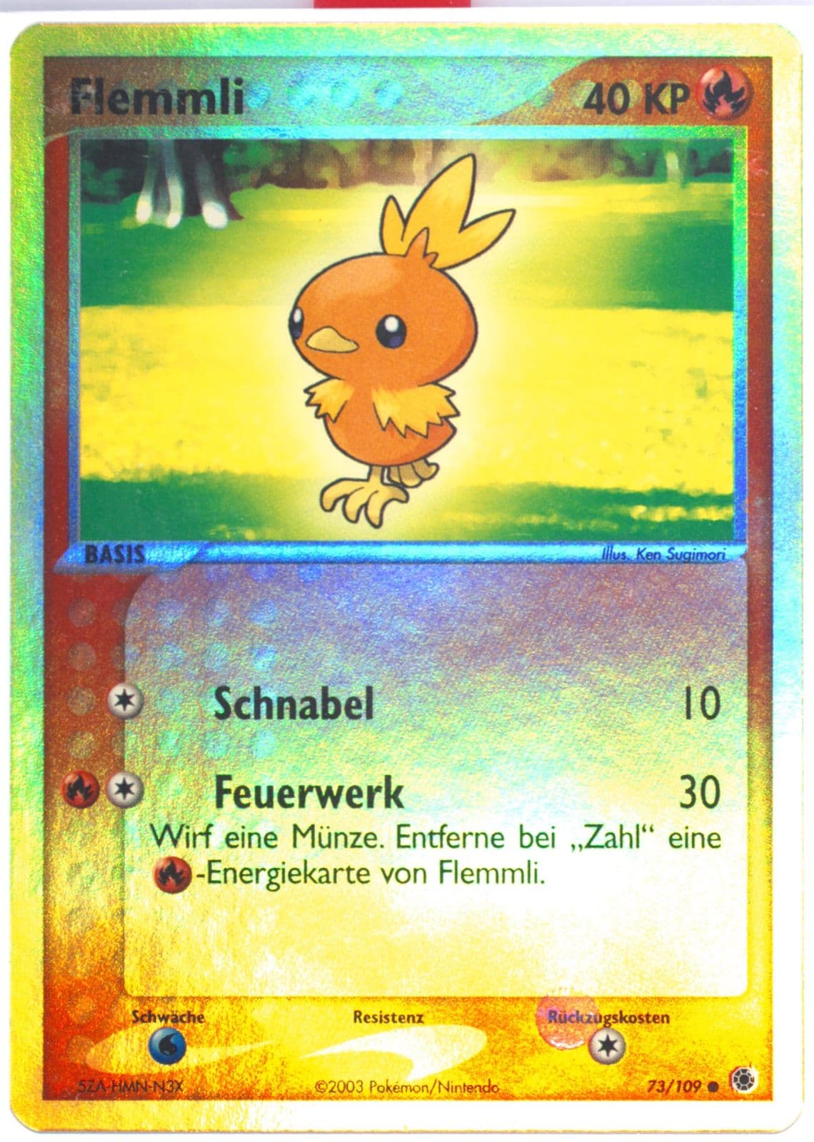 Flemmli-Reverse Foil (73) 2004 Pokemon German EX Ruby & Sapphire