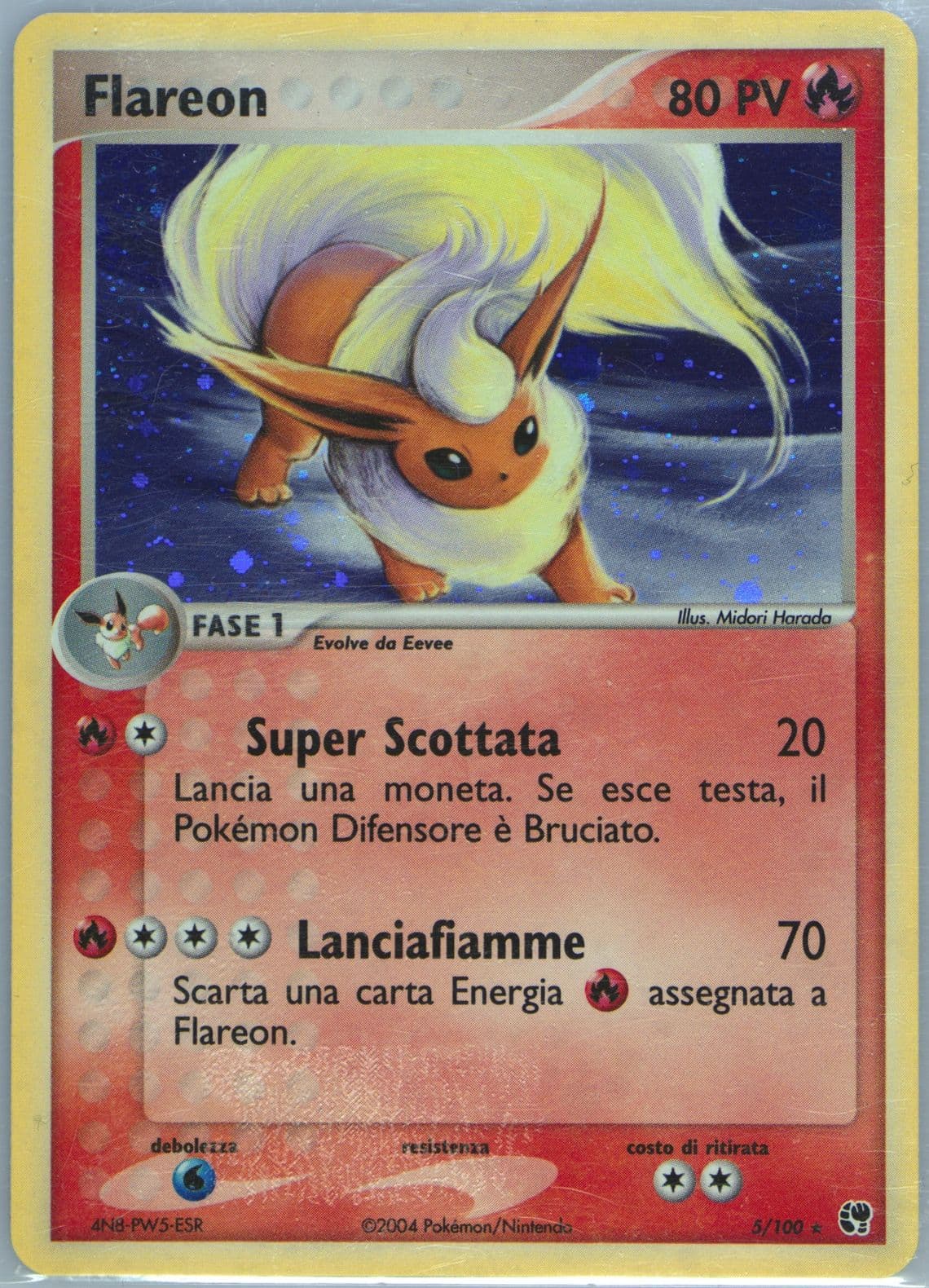 Flareon-Holo (5) 2004 Pokemon Italian EX Sandstorm