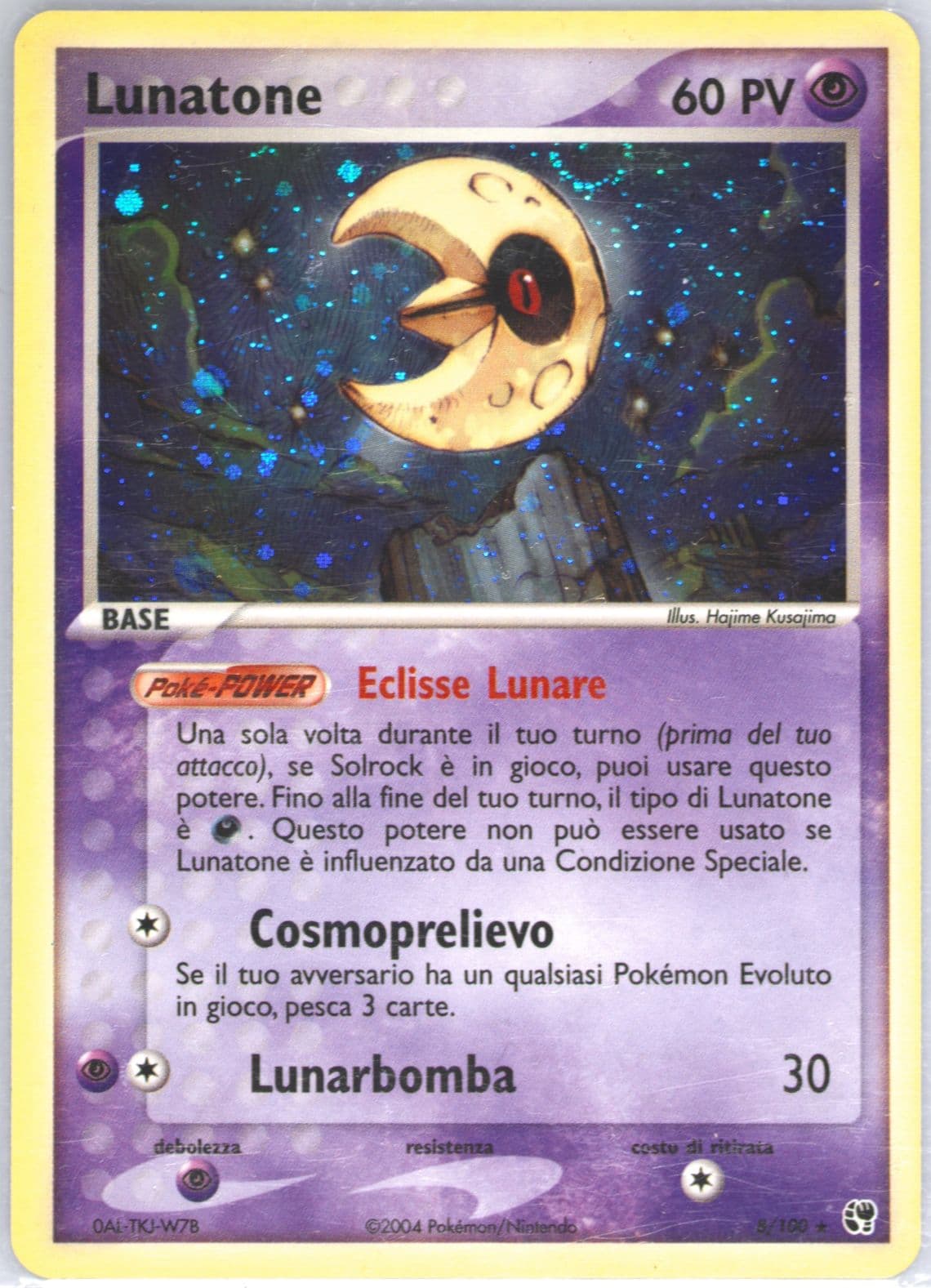 Lunatone-Holo (8) 2004 Pokemon Italian EX Sandstorm