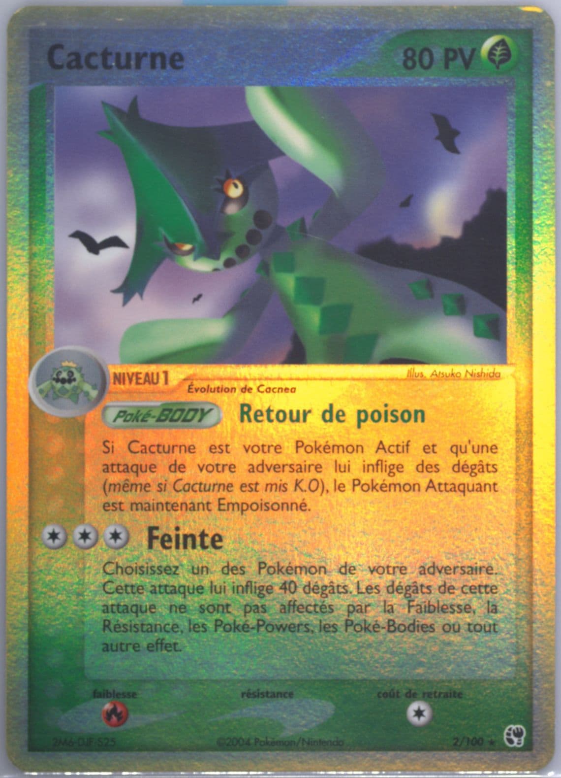 Cacturne-Reverse Foil (2) 2004 Pokemon French EX Sandstorm