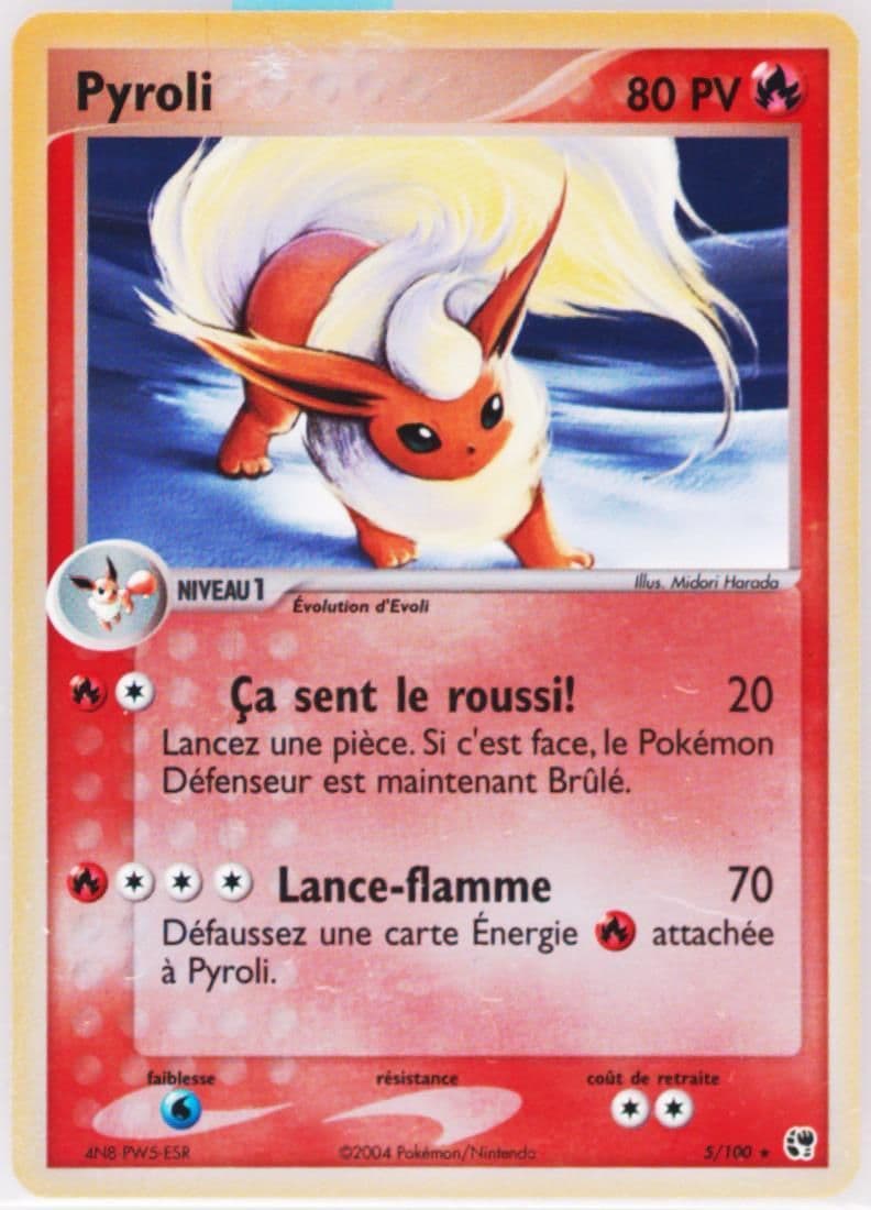 Pyroli-Reverse Foil (5) 2004 Pokemon French EX Sandstorm