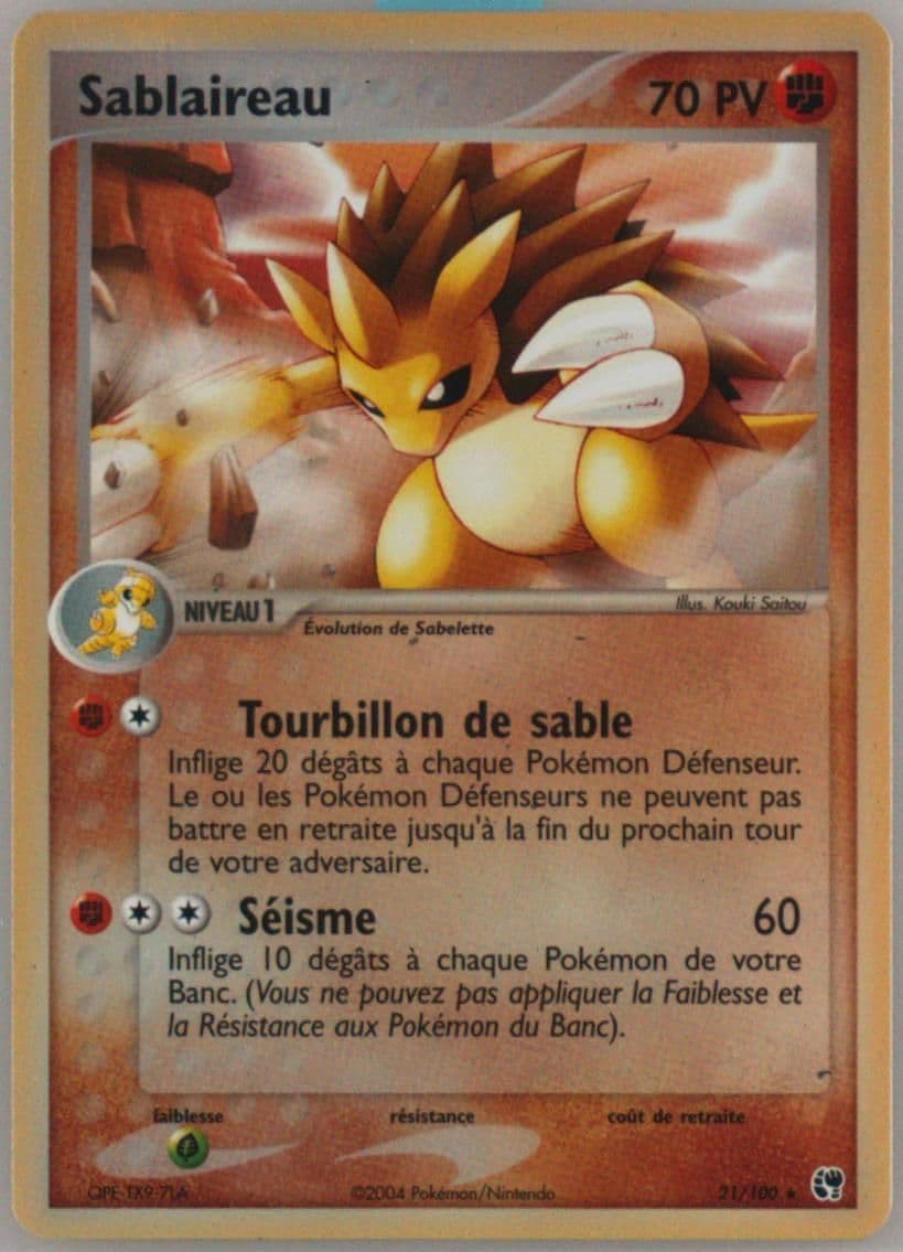 Sablaireau-Reverse Foil (21) 2004 Pokemon French EX Sandstorm