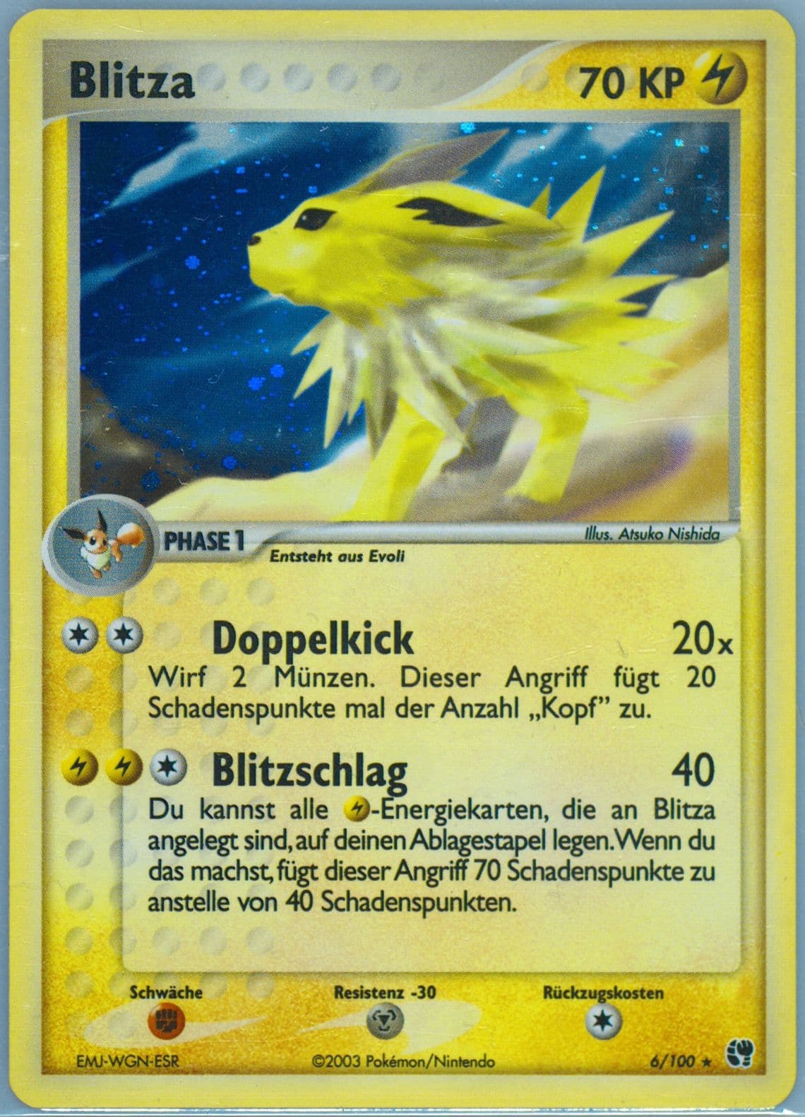 Blitza-Holo (6) 2004 Pokemon German EX Sandstorm