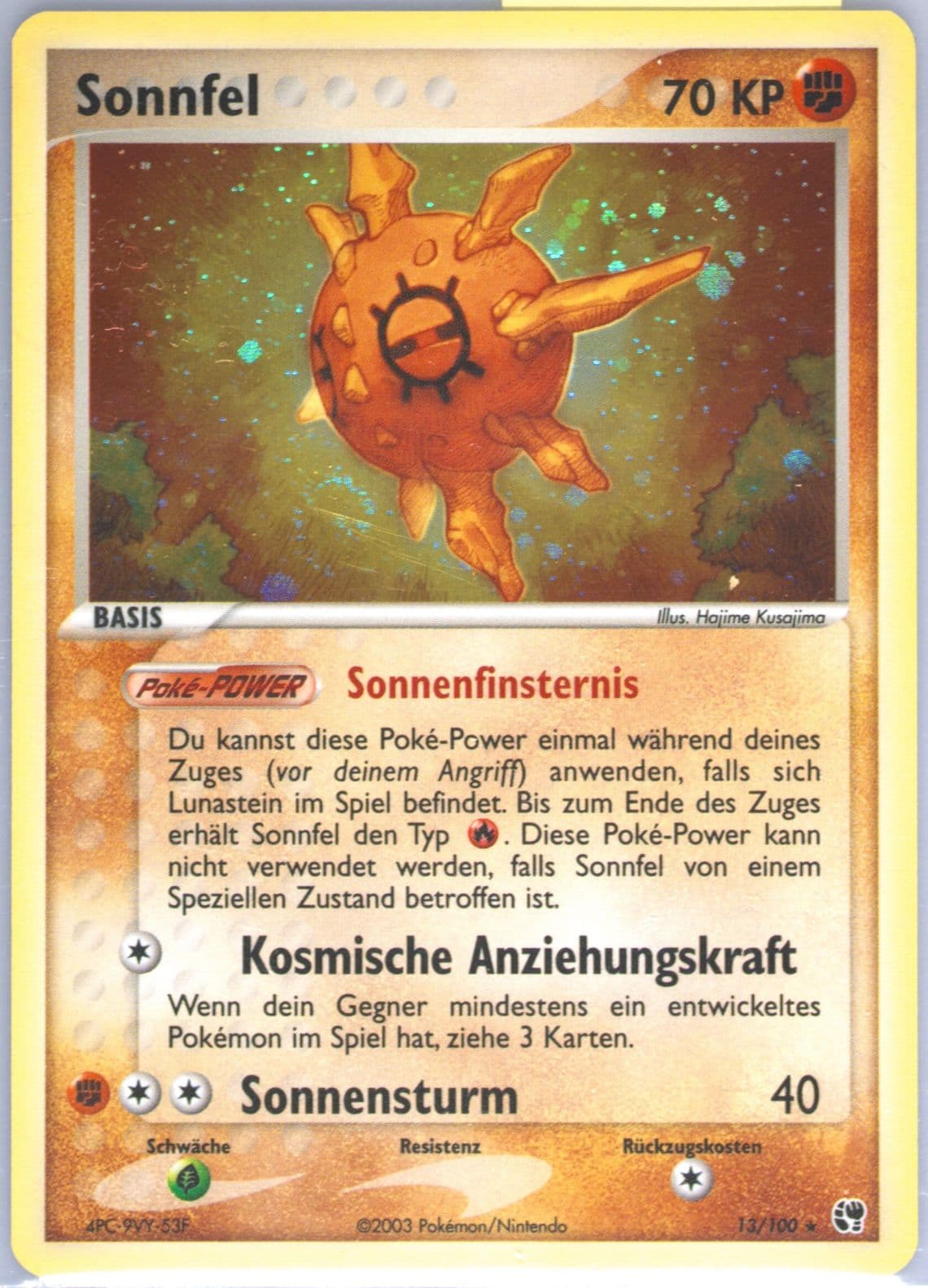 Sonnfel-Holo (13) 2004 Pokemon German EX Sandstorm