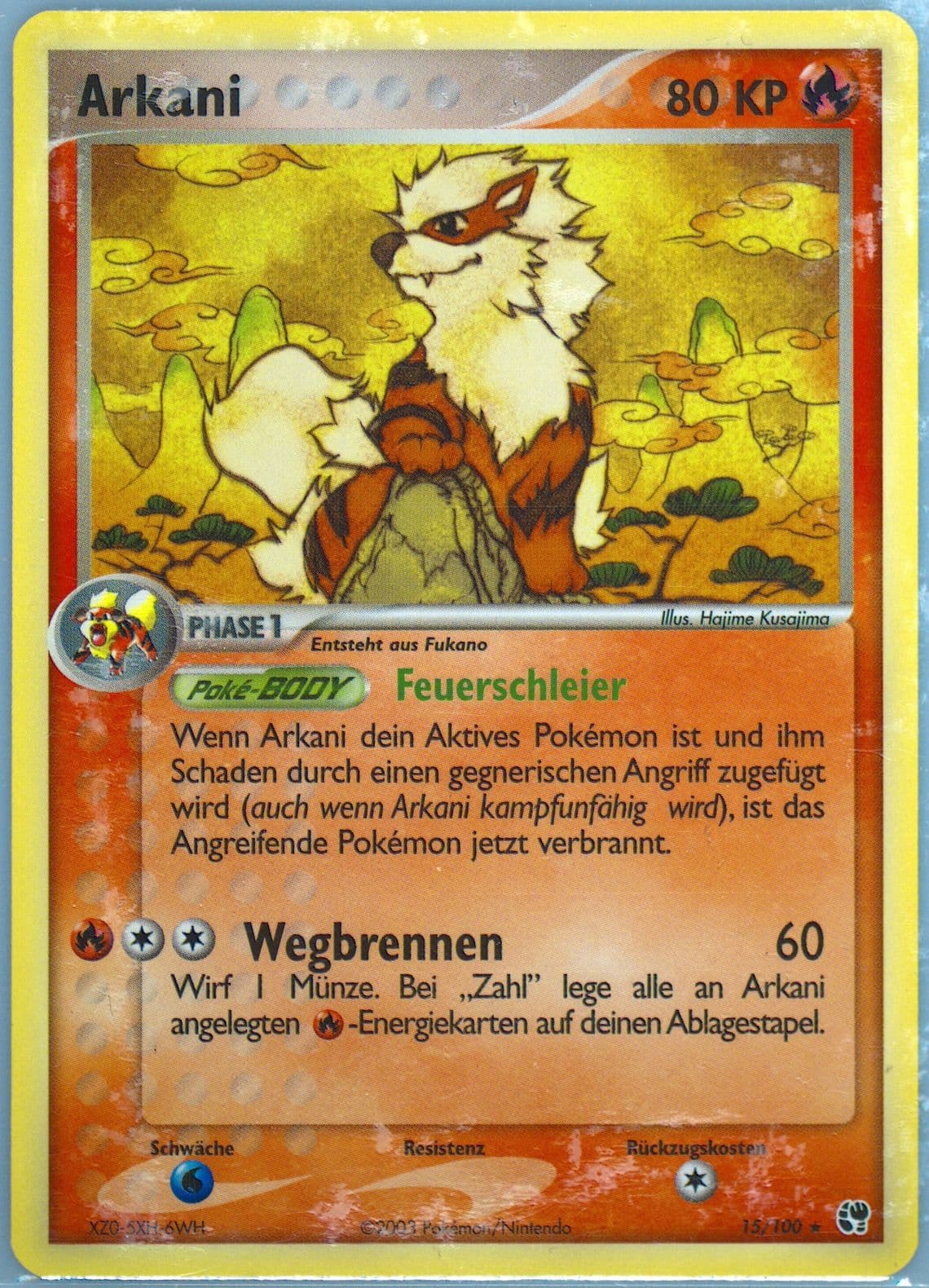 Arkani (15) 2004 Pokemon German EX Sandstorm