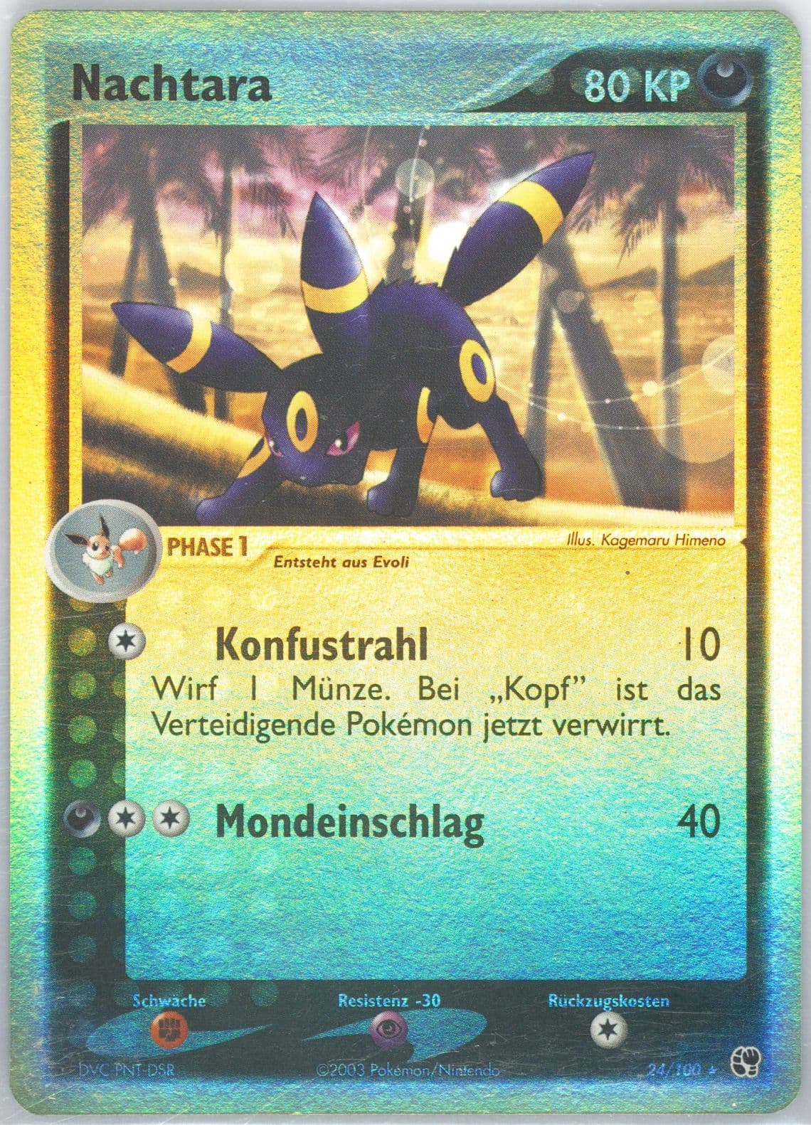 Nachtara-Reverse Foil (24) 2004 Pokemon German EX Sandstorm