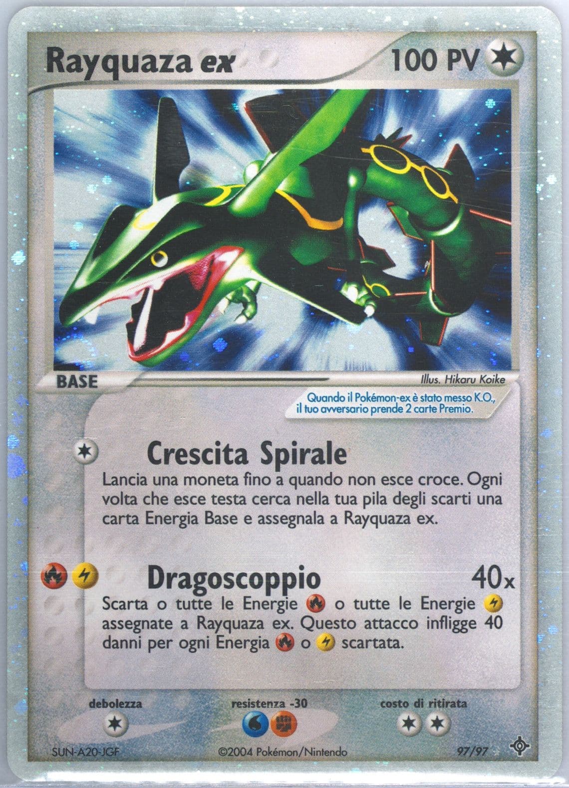 Rayquaza EX-Holo (97) 2004 Pokemon Italian EX Dragon