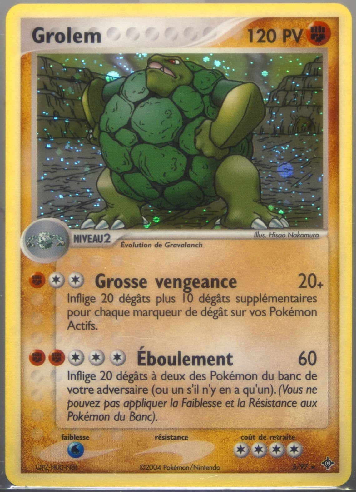 Grolem-Holo (5) 2004 Pokemon French EX Dragon