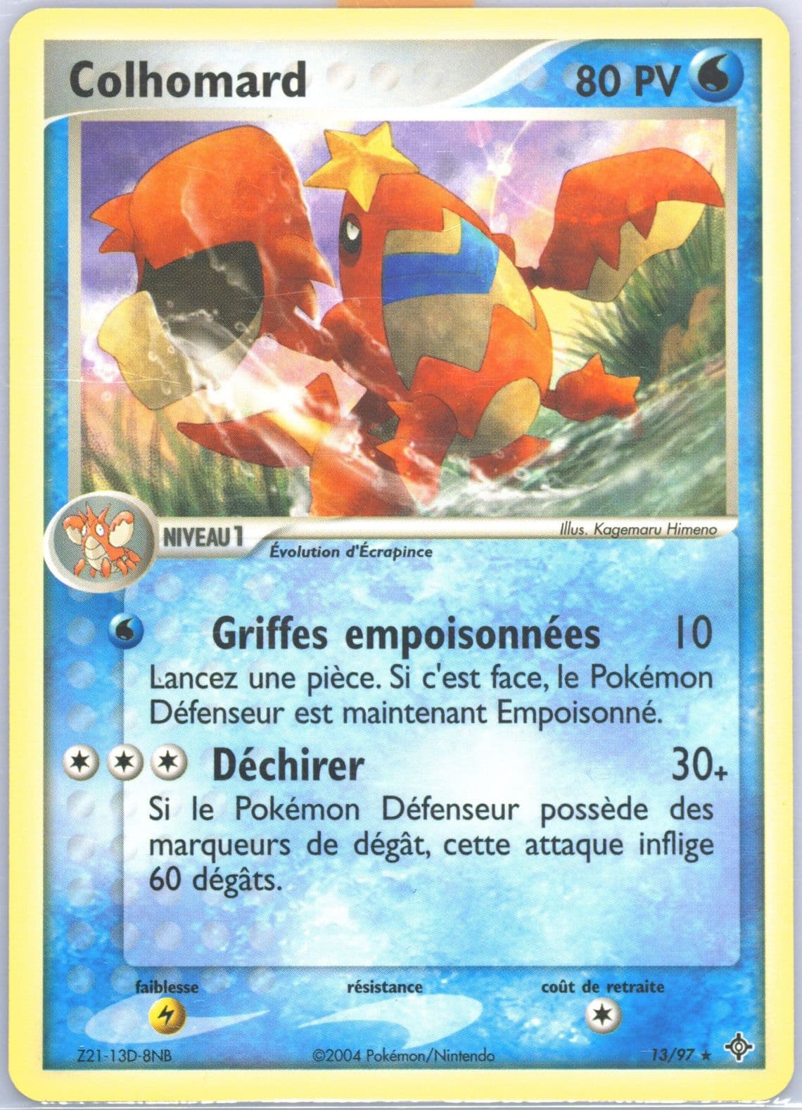 Colhomard (13) 2004 Pokemon French EX Dragon