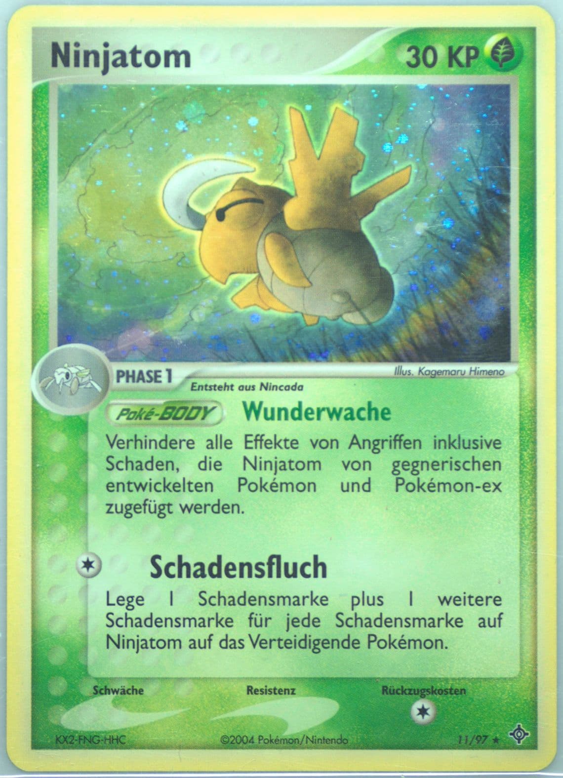 Ninjatom-Holo (11) 2004 Pokemon German EX Dragon