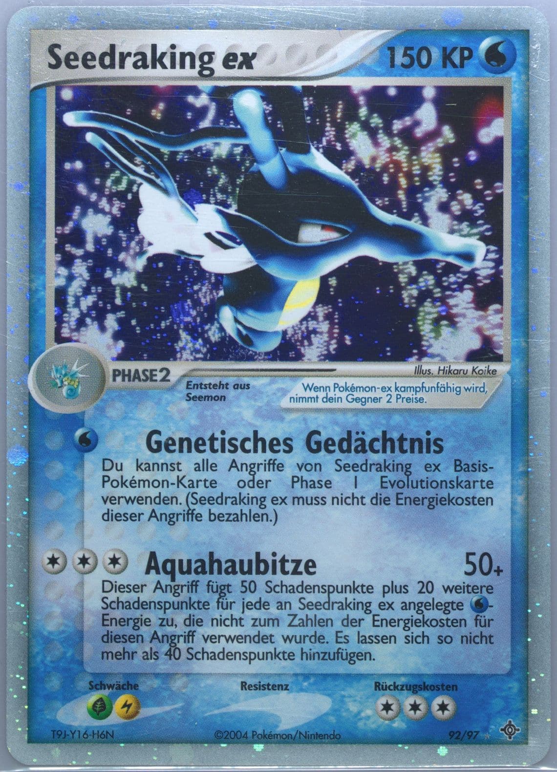 Seedraking EX-Holo (92) 2004 Pokemon German EX Dragon