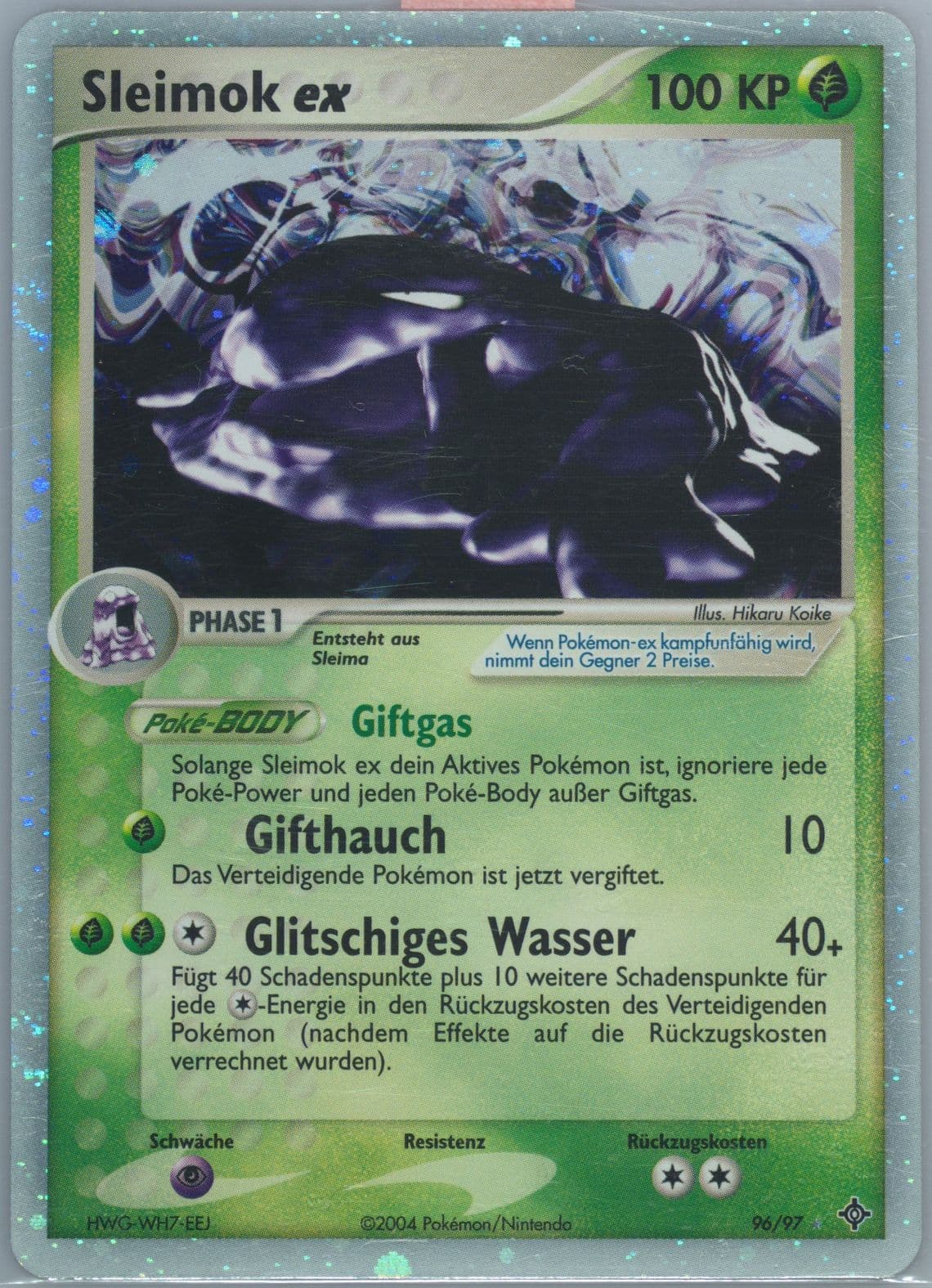 Sleimok EX-Holo (96) 2004 Pokemon German EX Dragon