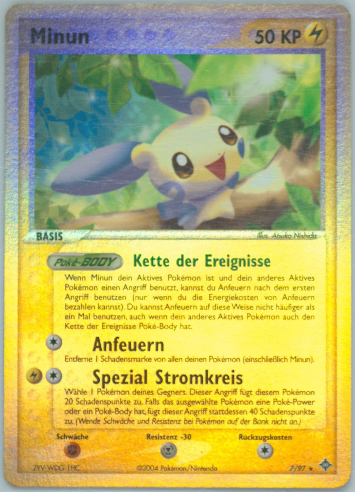 Minun-Reverse Foil (7) 2004 Pokemon German EX Dragon