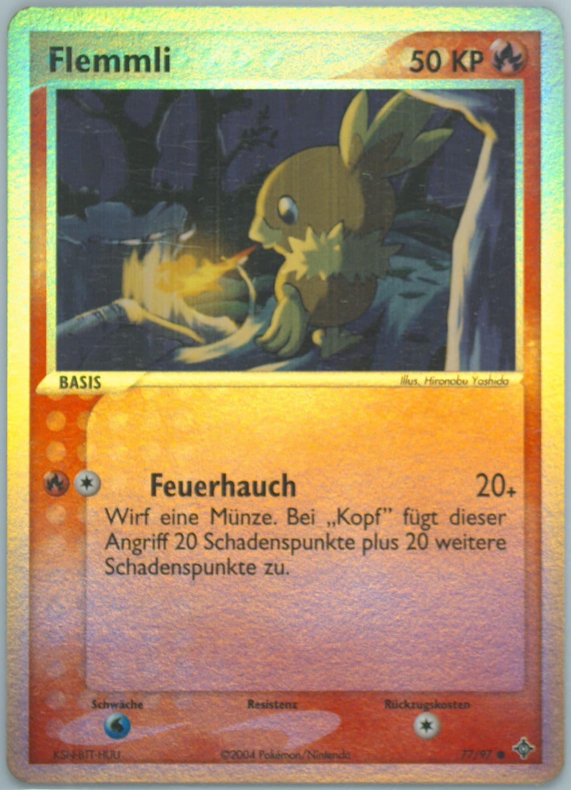Flemmli-Reverse Foil (77) 2004 Pokemon German EX Dragon