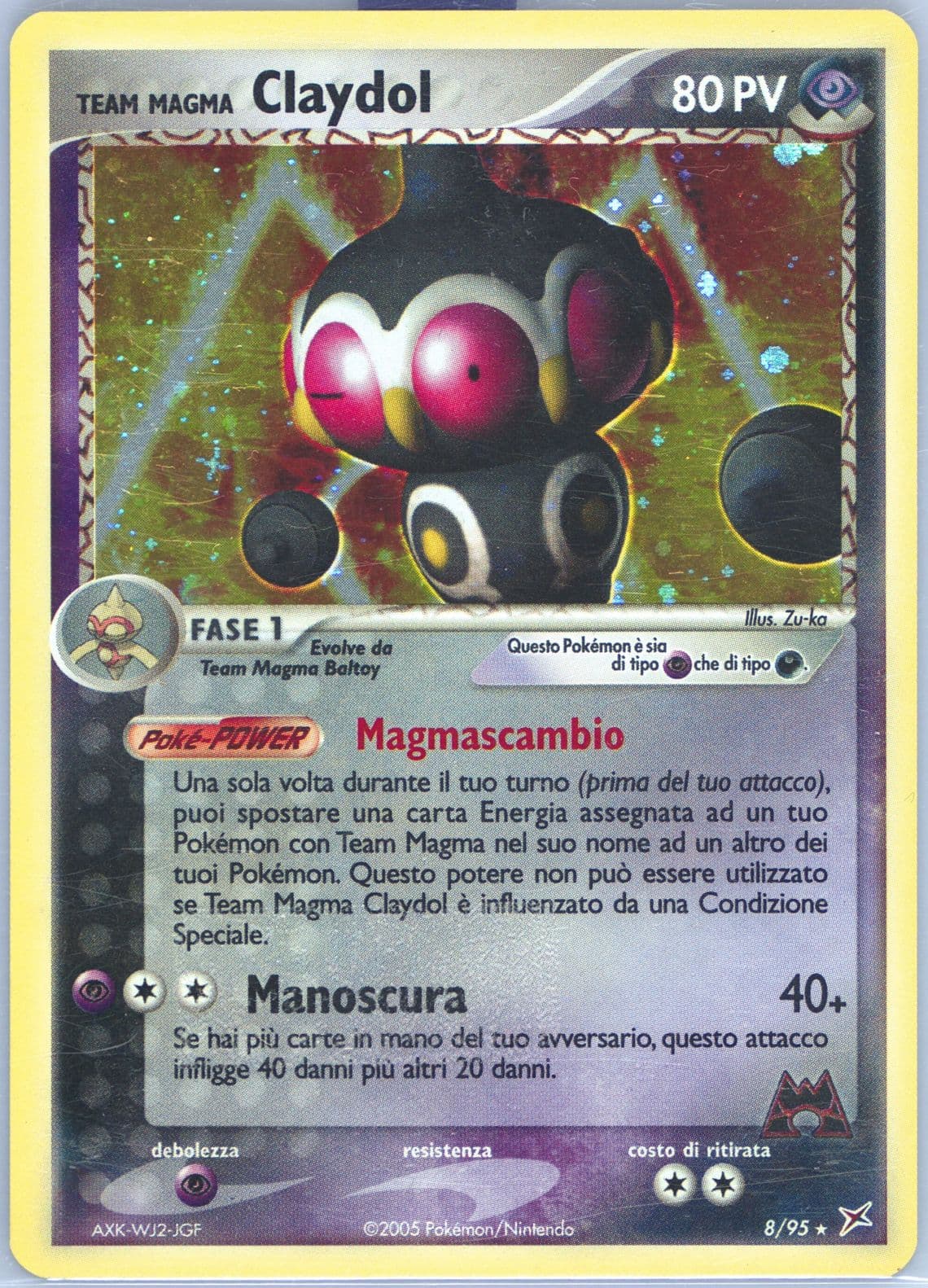 Team Magma Claydol-Holo (8) 2005 Pokemon Italian EX Team Magma VS Team Aqua