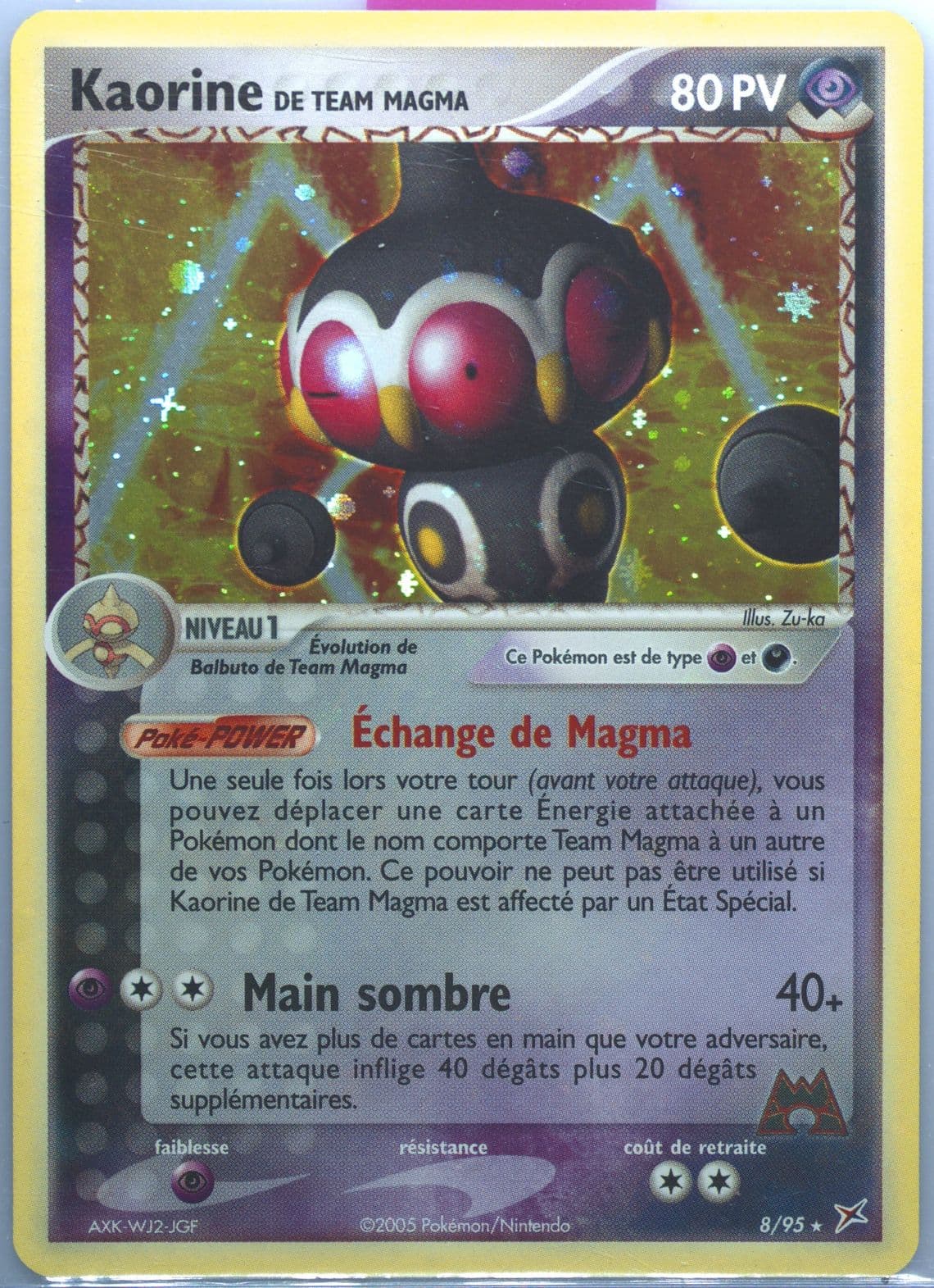 Kaorine de Team Magma-Holo (8) 2005 Pokemon French EX Team Magma VS Team Aqua